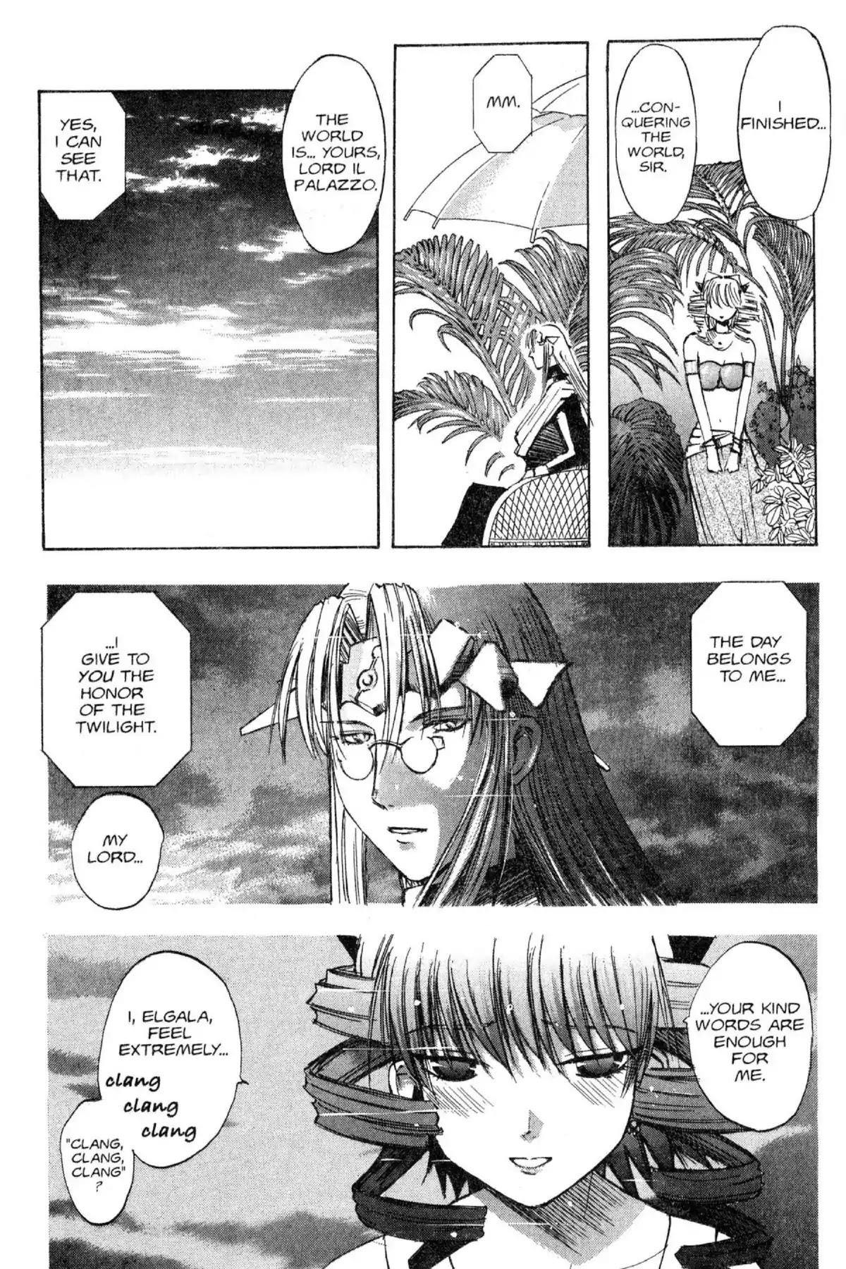 Excel Saga Chapter 11.4 page 5 - Vol.11 Mission 4: Stupid Struggle of the Wind