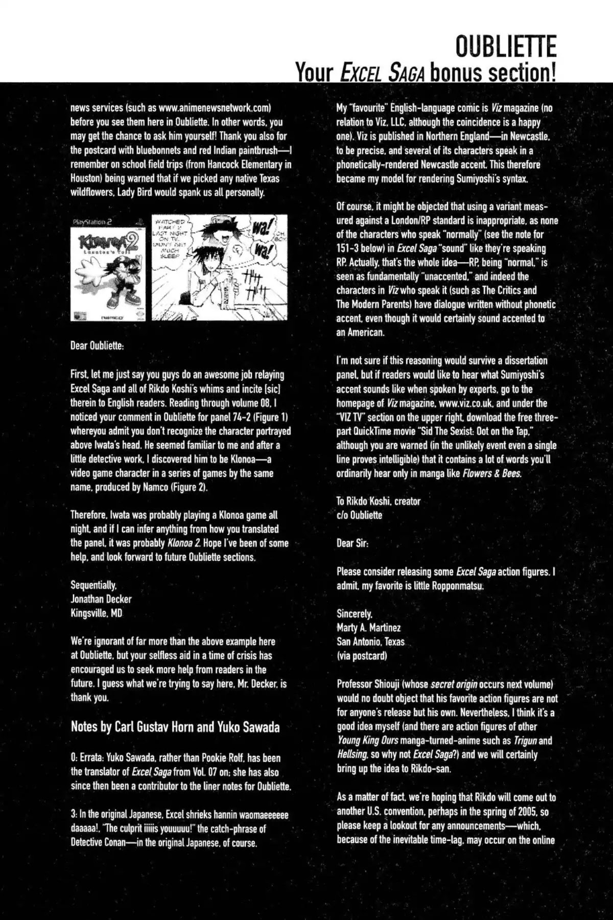 Excel Saga Chapter 11.8-5 page 11 - Vol.11 Oubliette (Excel Saga Bonus Section)