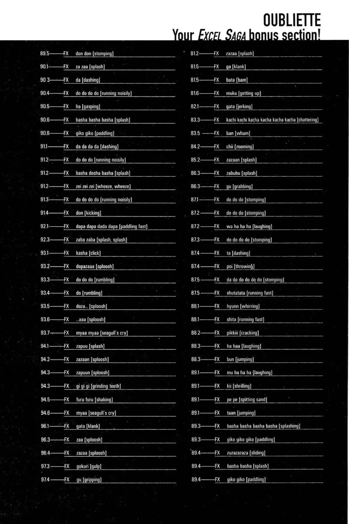 Excel Saga Chapter 12.5-5 page 5 - Vol.12 Oubliette (Excel Saga Bonus Section)