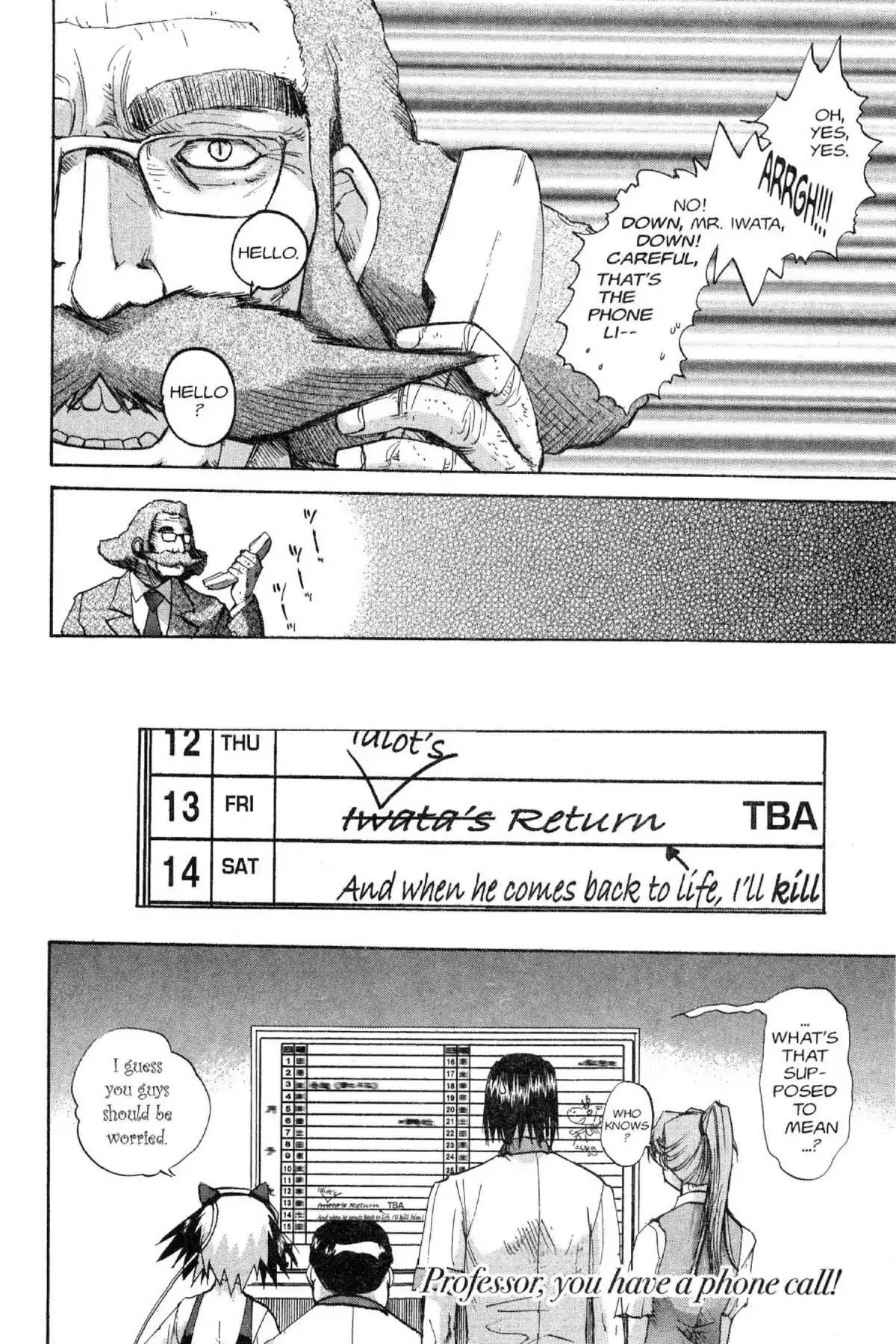 Excel Saga Chapter 12.8-6 page 16 - Vol.12 Professor, we have a problem!