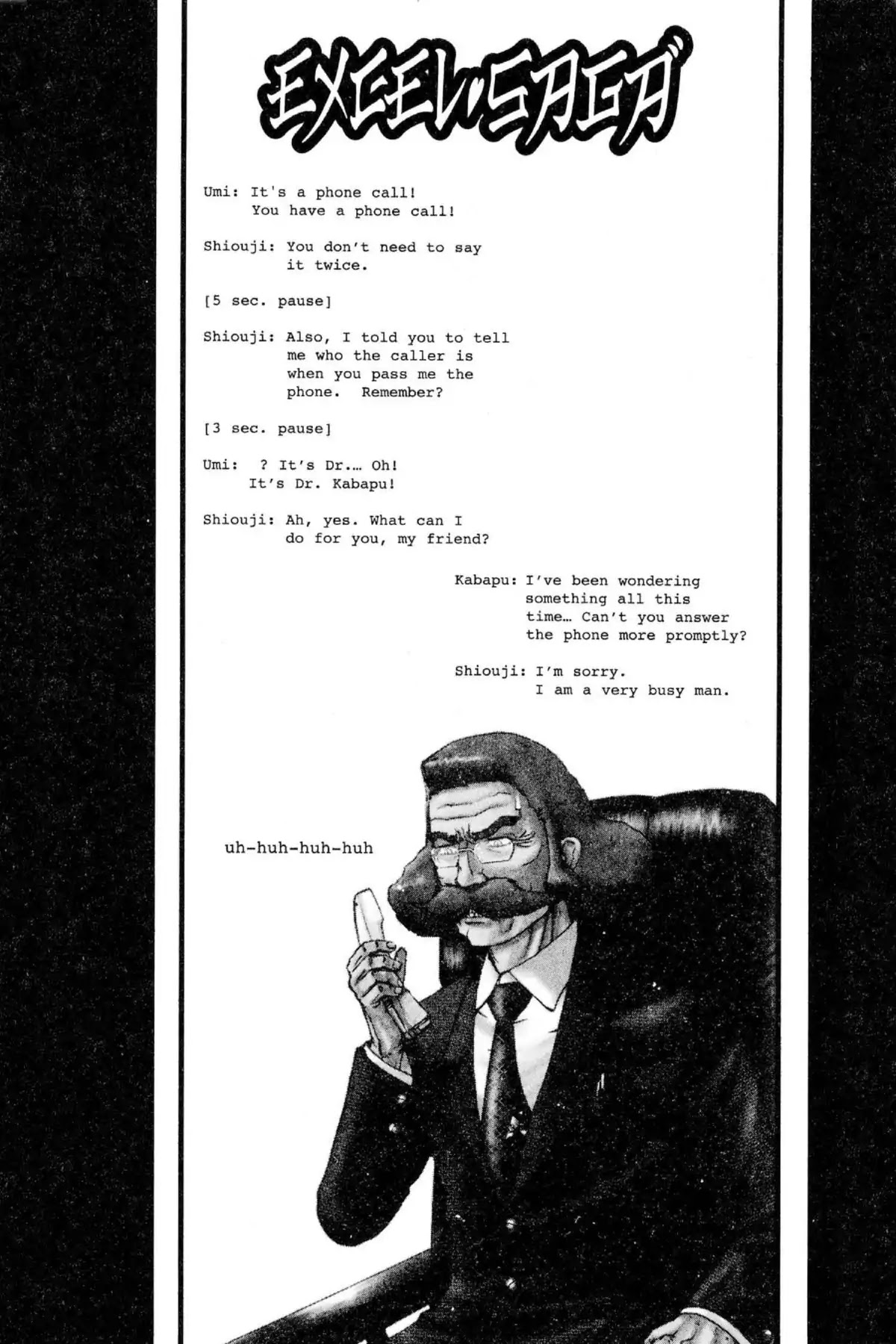Excel Saga Chapter 12.8-6 page 2 - Vol.12 Professor, we have a problem!