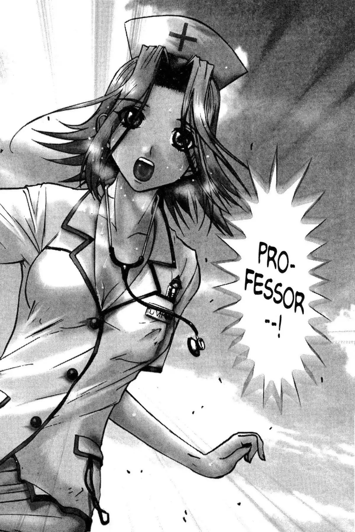 Excel Saga Chapter 12.8-6 page 8 - Vol.12 Professor, we have a problem!