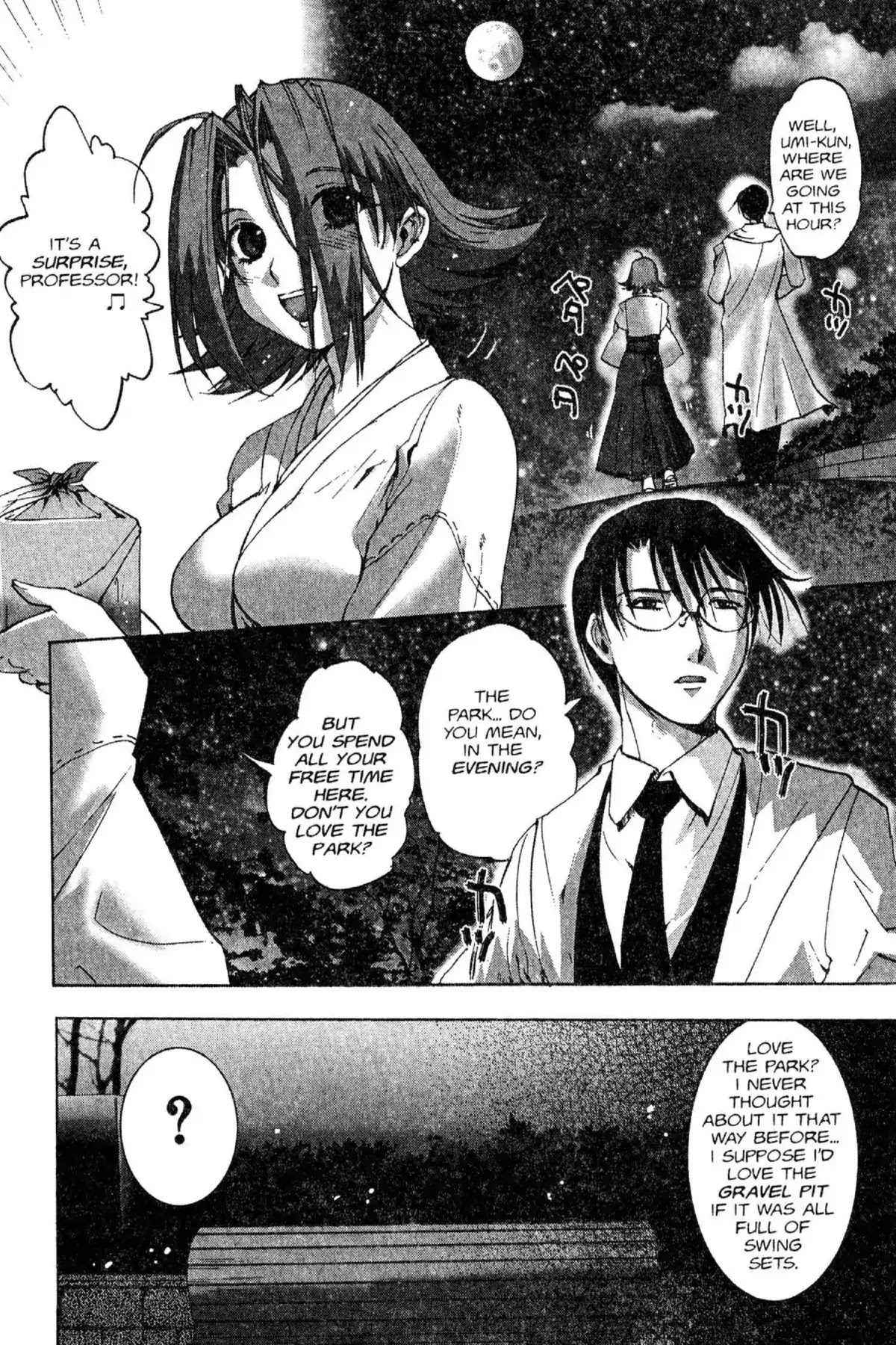 Excel Saga Chapter 12.8-9 page 2 - Vol.12 Professor, let's have a moon viewing party!