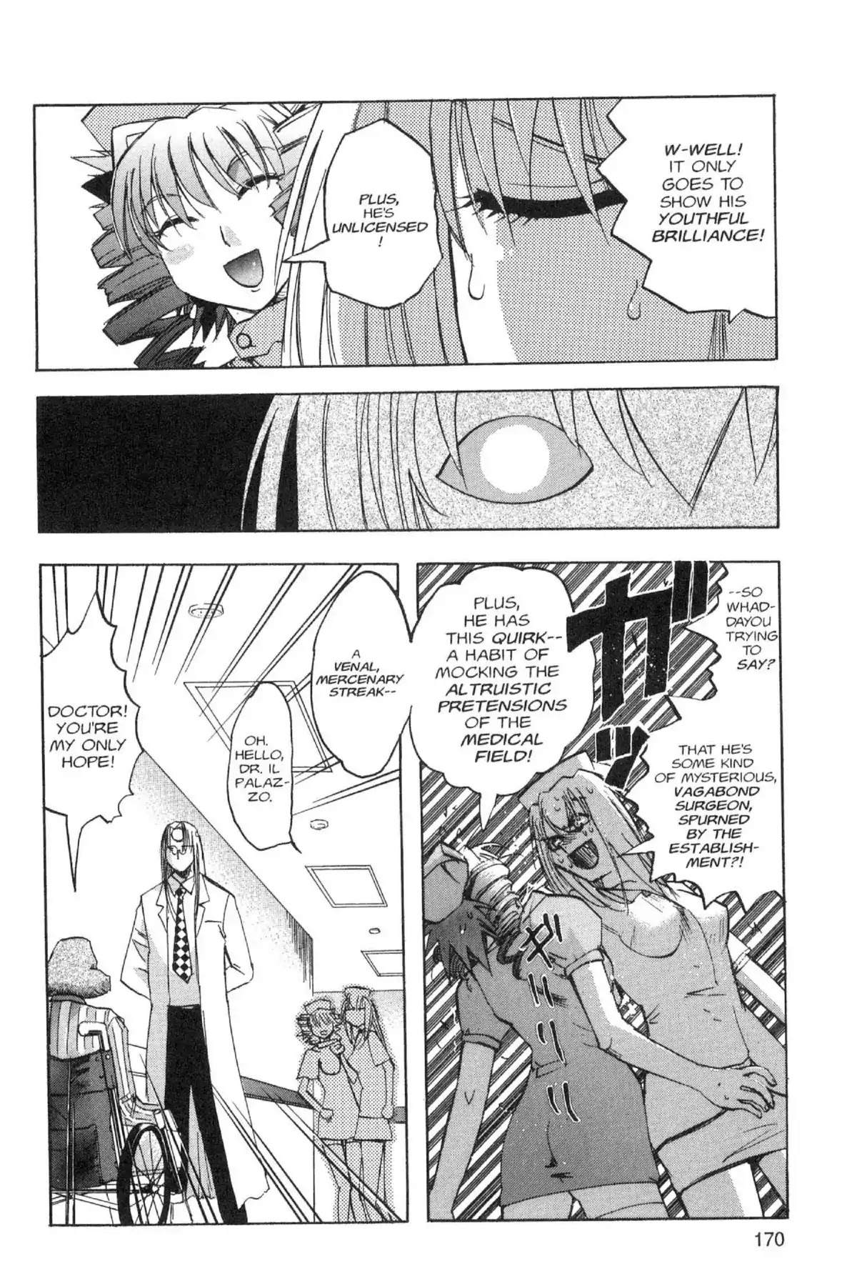 Excel Saga Chapter 13.6-5 page 10 - Vol.13 Outer Mission: Say Hello to the Outbreak from the Clinic of the Super Doctor B.J in White