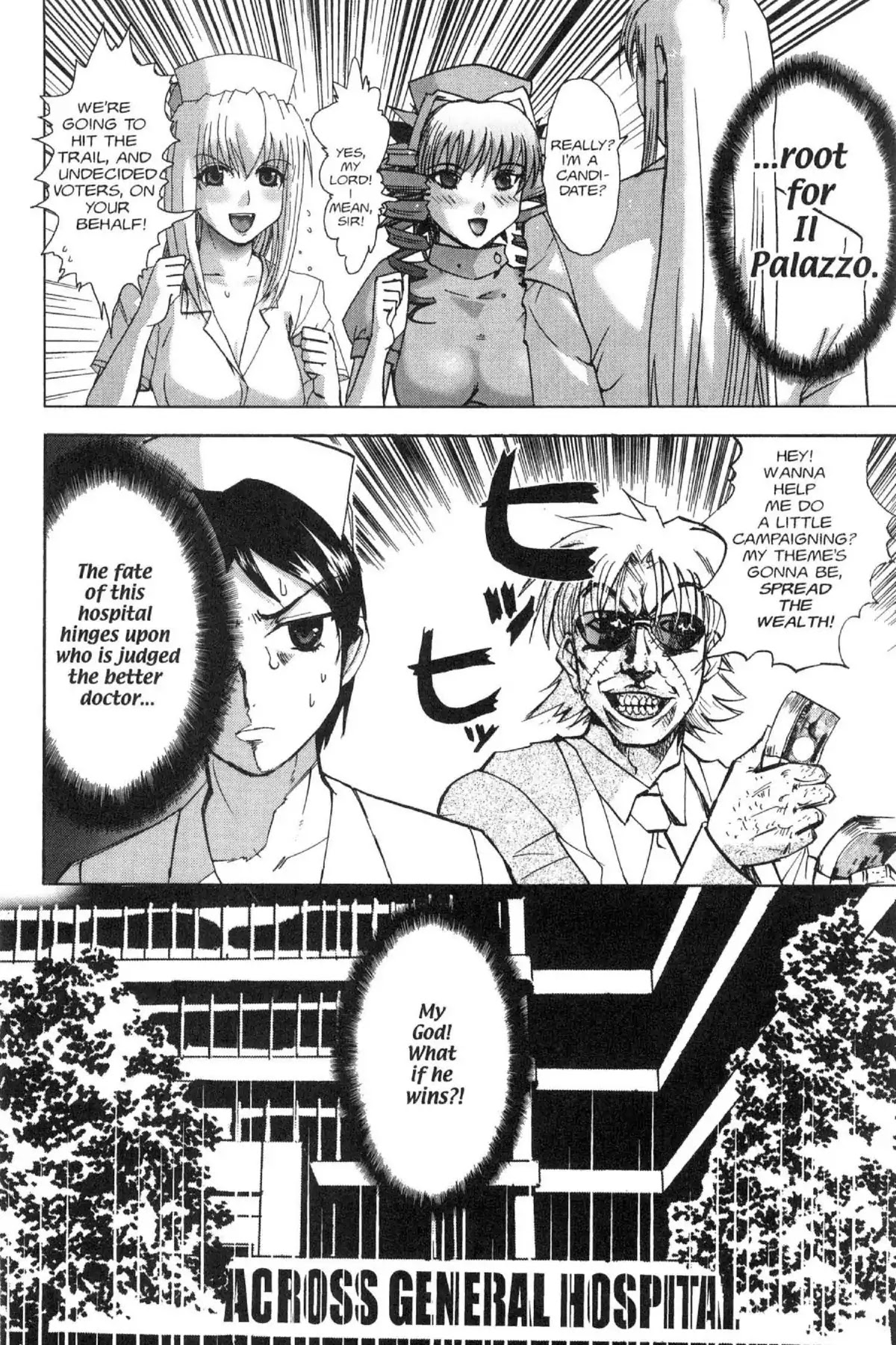 Excel Saga Chapter 13.6-5 page 20 - Vol.13 Outer Mission: Say Hello to the Outbreak from the Clinic of the Super Doctor B.J in White