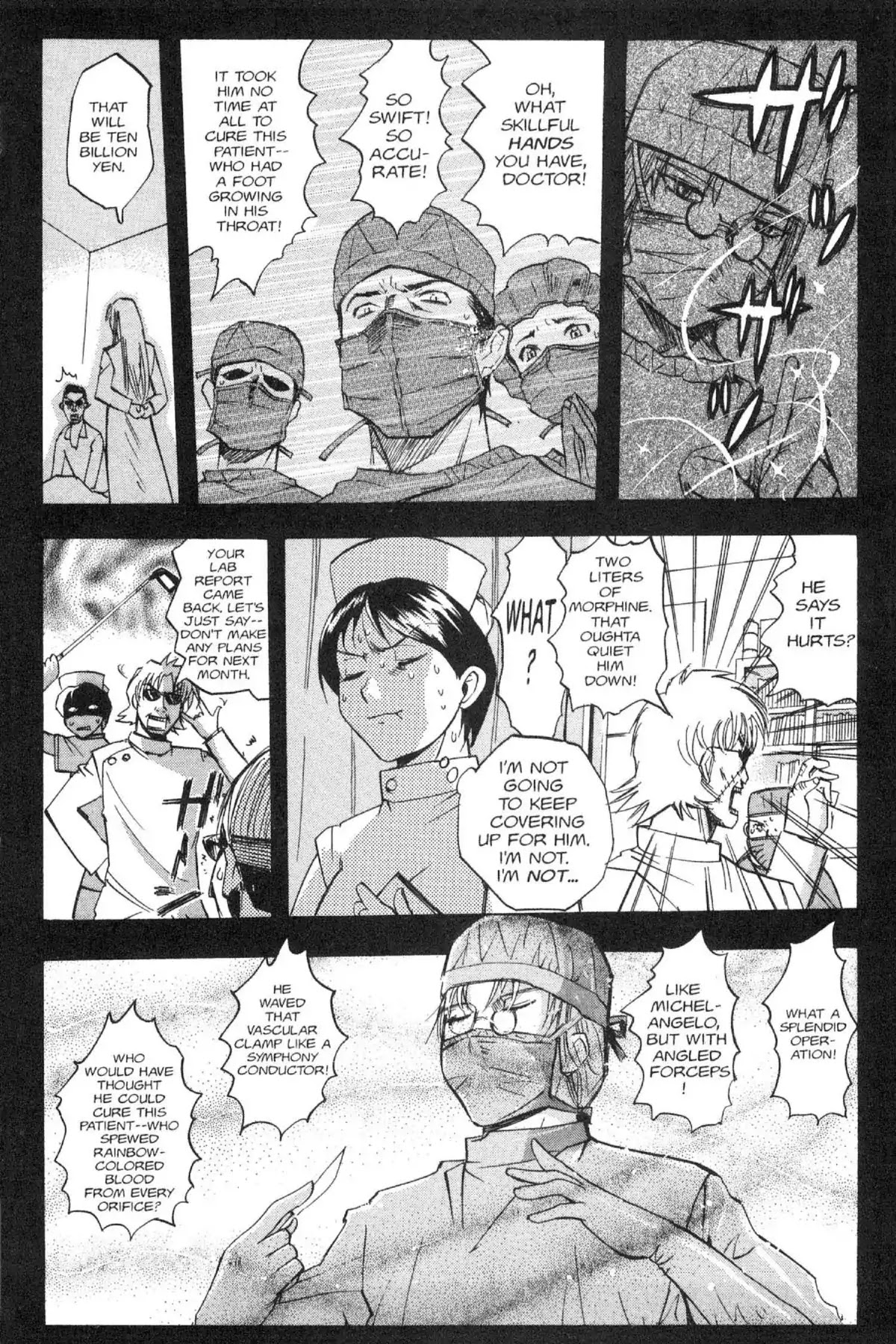 Excel Saga Chapter 13.6-5 page 22 - Vol.13 Outer Mission: Say Hello to the Outbreak from the Clinic of the Super Doctor B.J in White