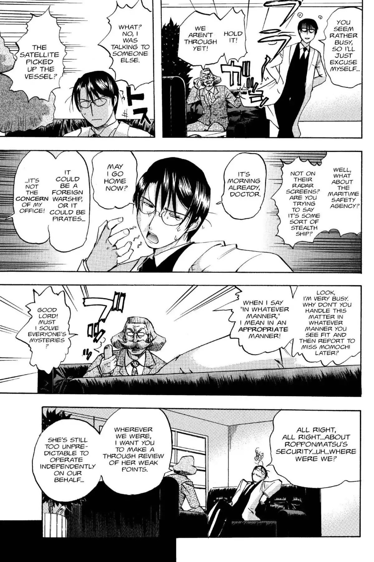 Excel Saga Chapter 14.6-5 page 15 - Vol.14 Outer Mission: Mon., Mon., Mon., Tue., Wed., Thur., Thur., And Thur.