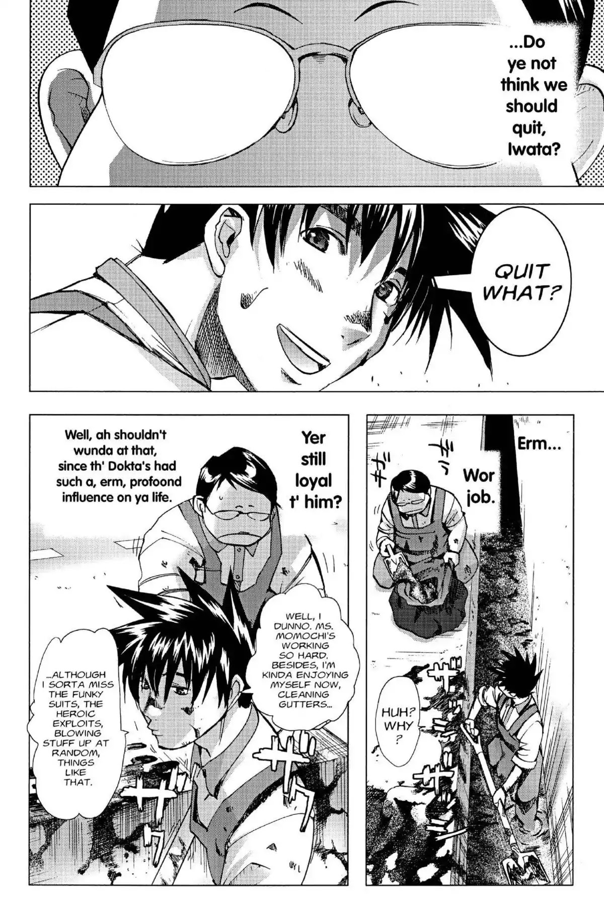 Excel Saga Chapter 16.3 page 12 - Vol.16 Mission 3: Zero Meters Above Sea Level
