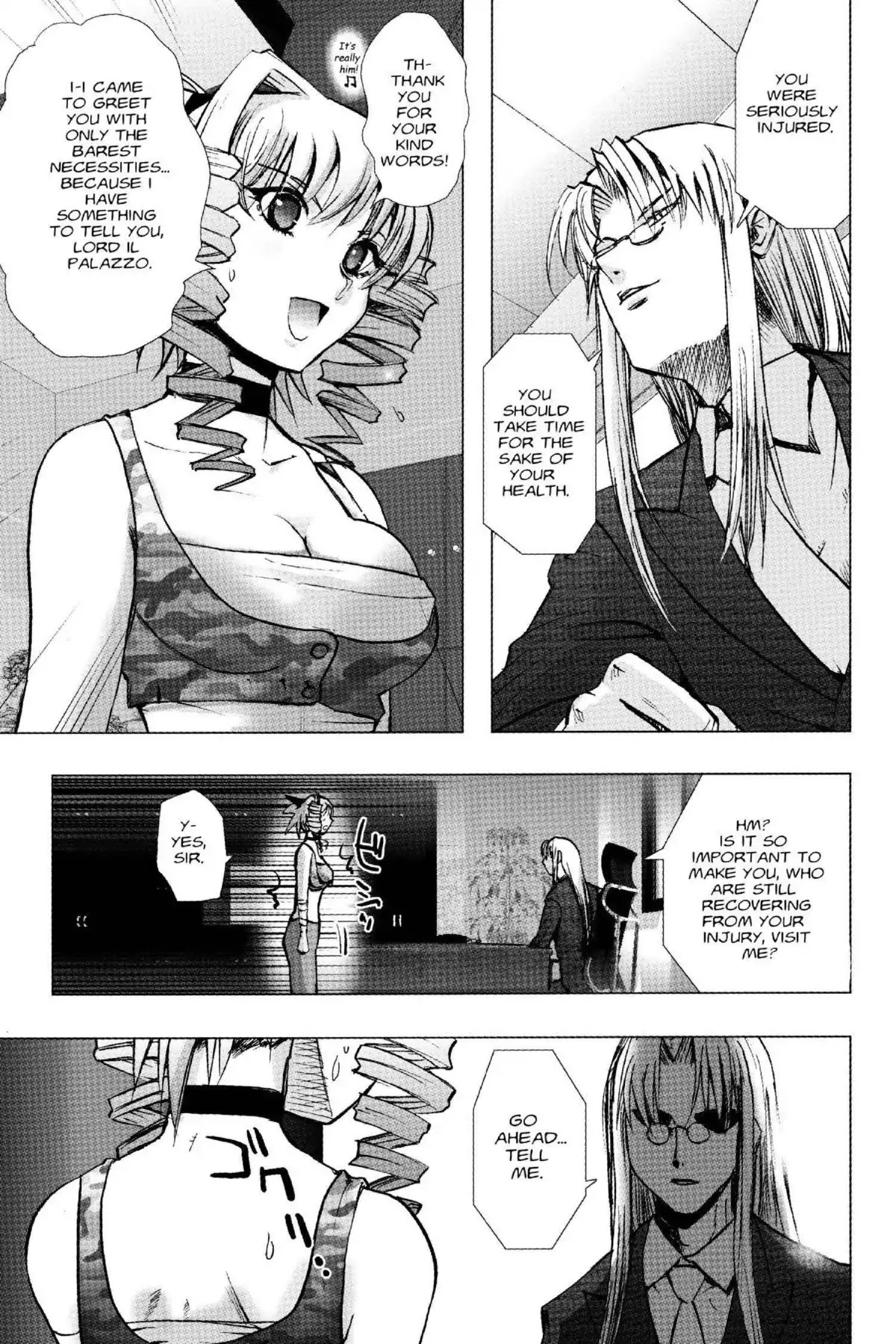 Excel Saga Chapter 18.4 page 15 - Vol.18 Mission 4: The Girl With Curly Hair By the Window