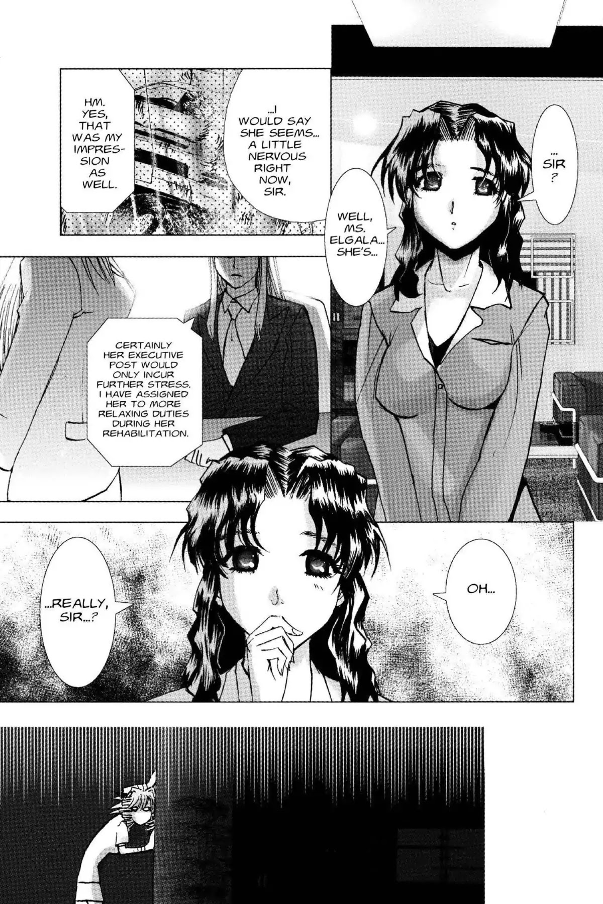 Excel Saga Chapter 18.4 page 27 - Vol.18 Mission 4: The Girl With Curly Hair By the Window