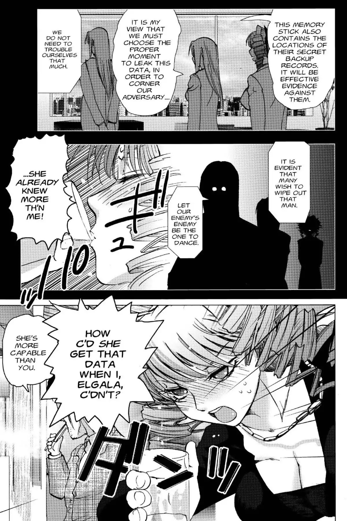 Excel Saga Chapter 19.1 page 24 - Vol.19 Mission 1: Just When You're Feeling Weak, Here Comes a Kick, a Bee, a Curse and God Knows What Else