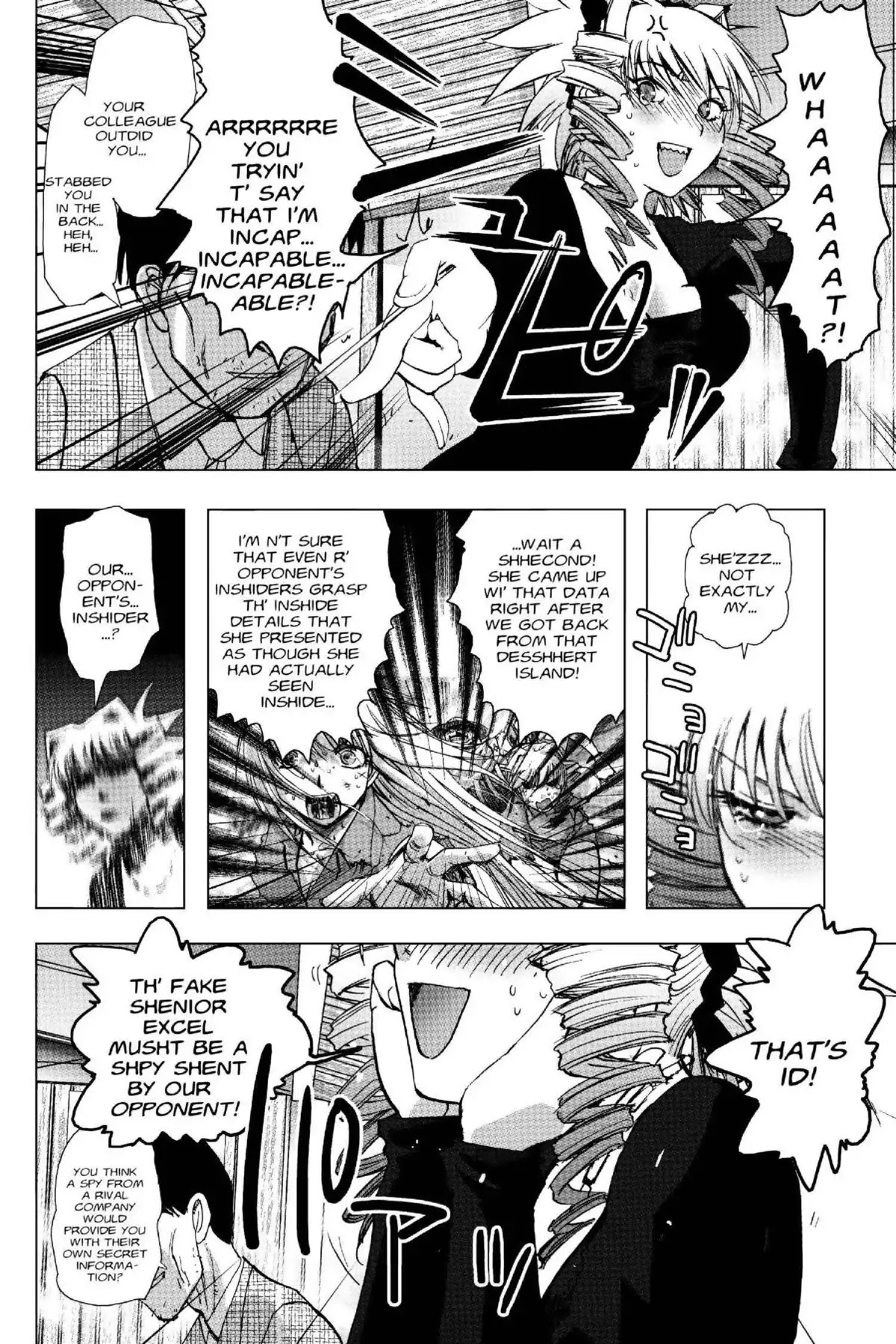 Excel Saga Chapter 19.1 page 25 - Vol.19 Mission 1: Just When You're Feeling Weak, Here Comes a Kick, a Bee, a Curse and God Knows What Else