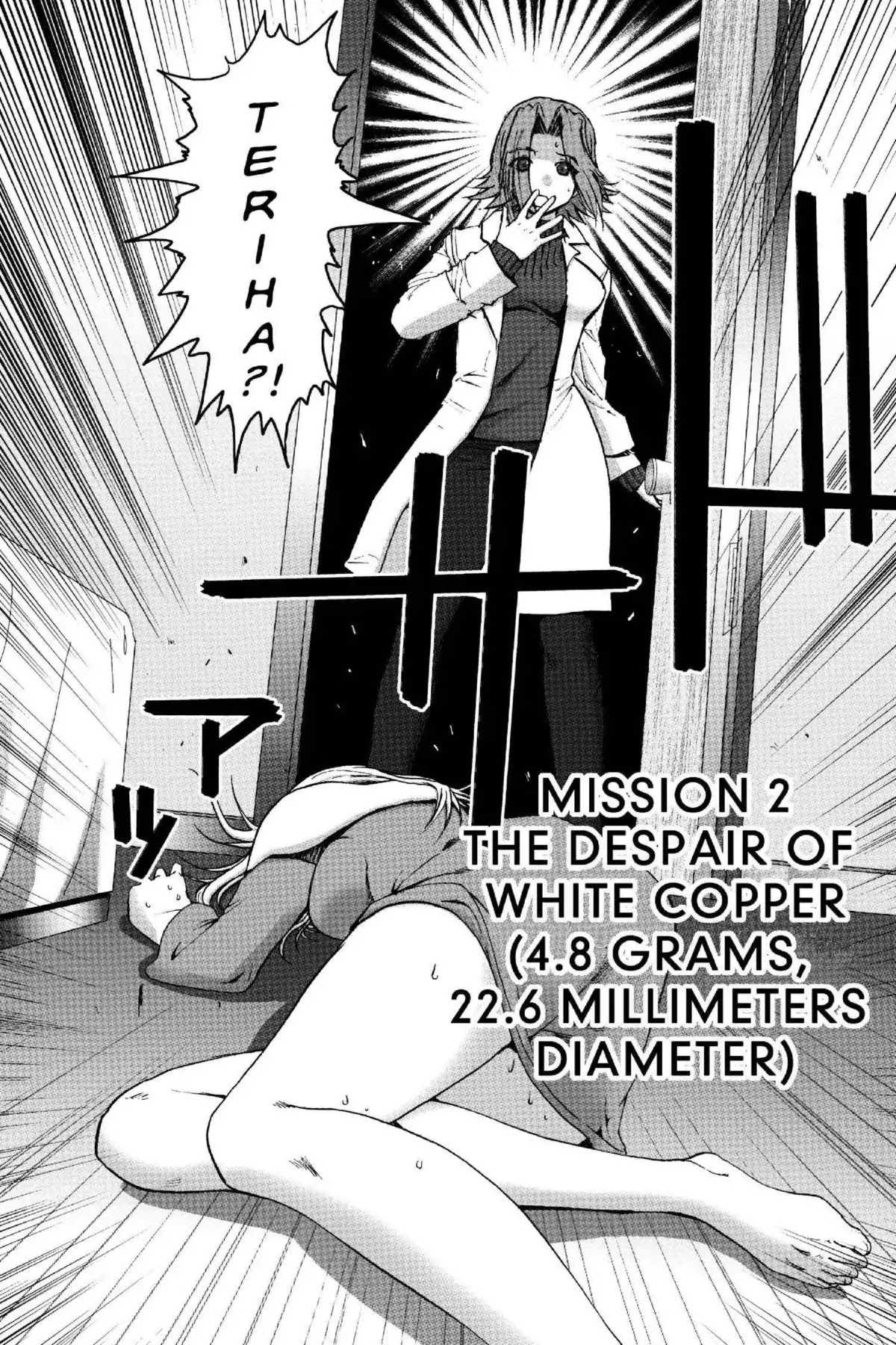 Excel Saga Chapter 19.2 page 2 - Vol.19 Mission 2: The Despair of White Copper (4.8 Grams, 22.6 Millimeters Diameter)