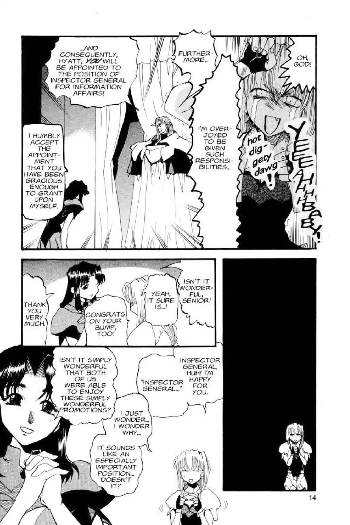 Excel Saga Chapter 2.1 page 14 - Vol.2 Mission 1: Destinies at the Crossroads
