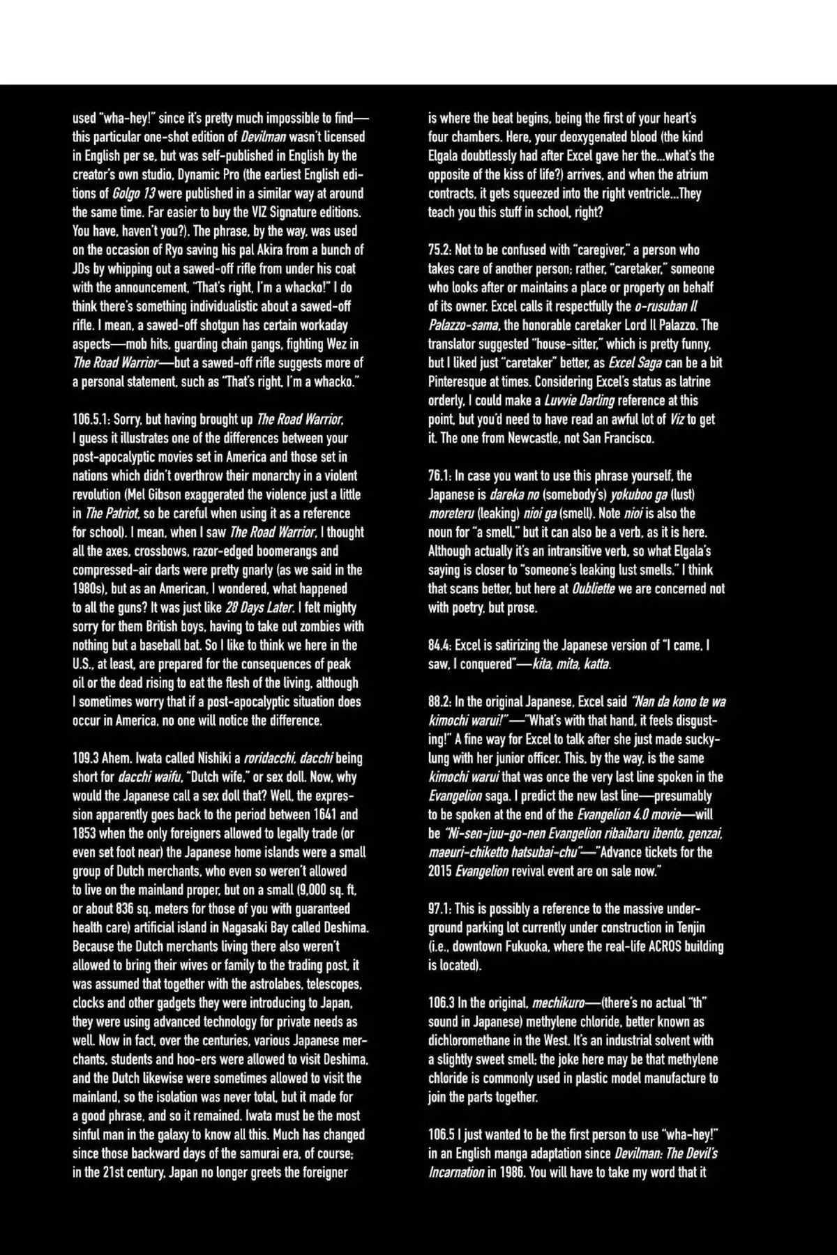 Excel Saga Chapter 21.6-5 page 10 - Vol.21 Oubliette: Excel Saga Bonus Section