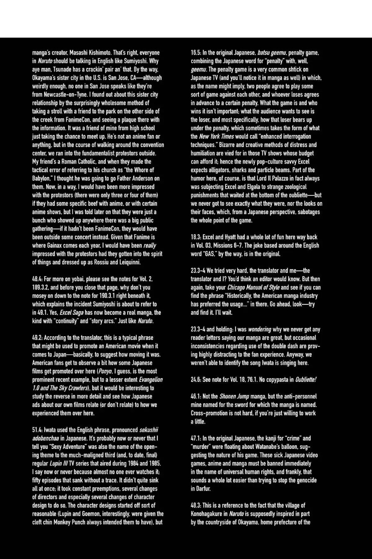 Excel Saga Chapter 21.6-5 page 8 - Vol.21 Oubliette: Excel Saga Bonus Section