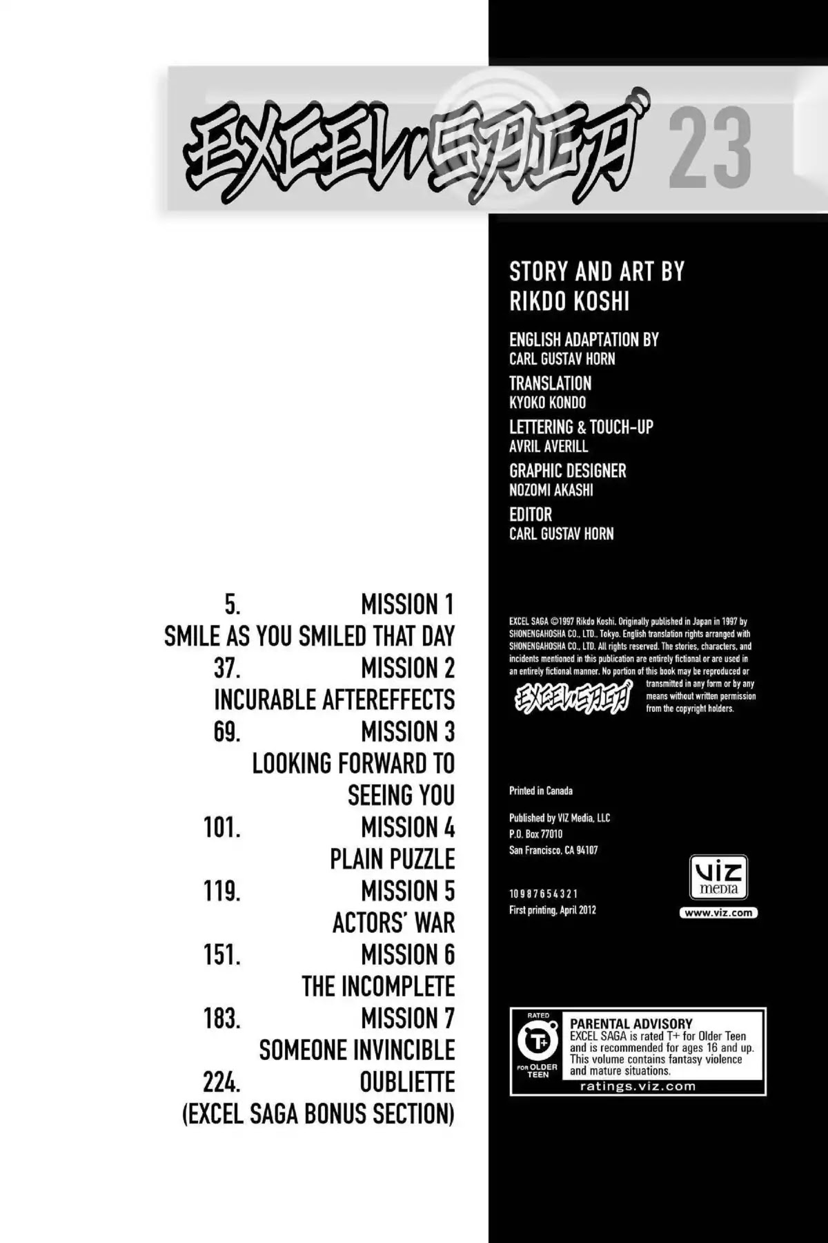 Excel Saga Chapter 23.1 page 5 - Vol.23 Mission 1: Smile as You Smiled That Day