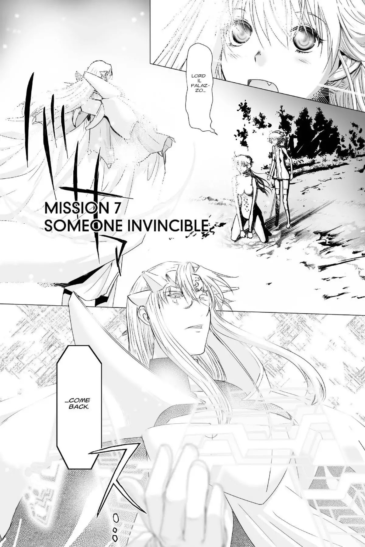 Excel Saga Chapter 23.7 page 1 - Vol.23 Mission 7: Someone Invincible