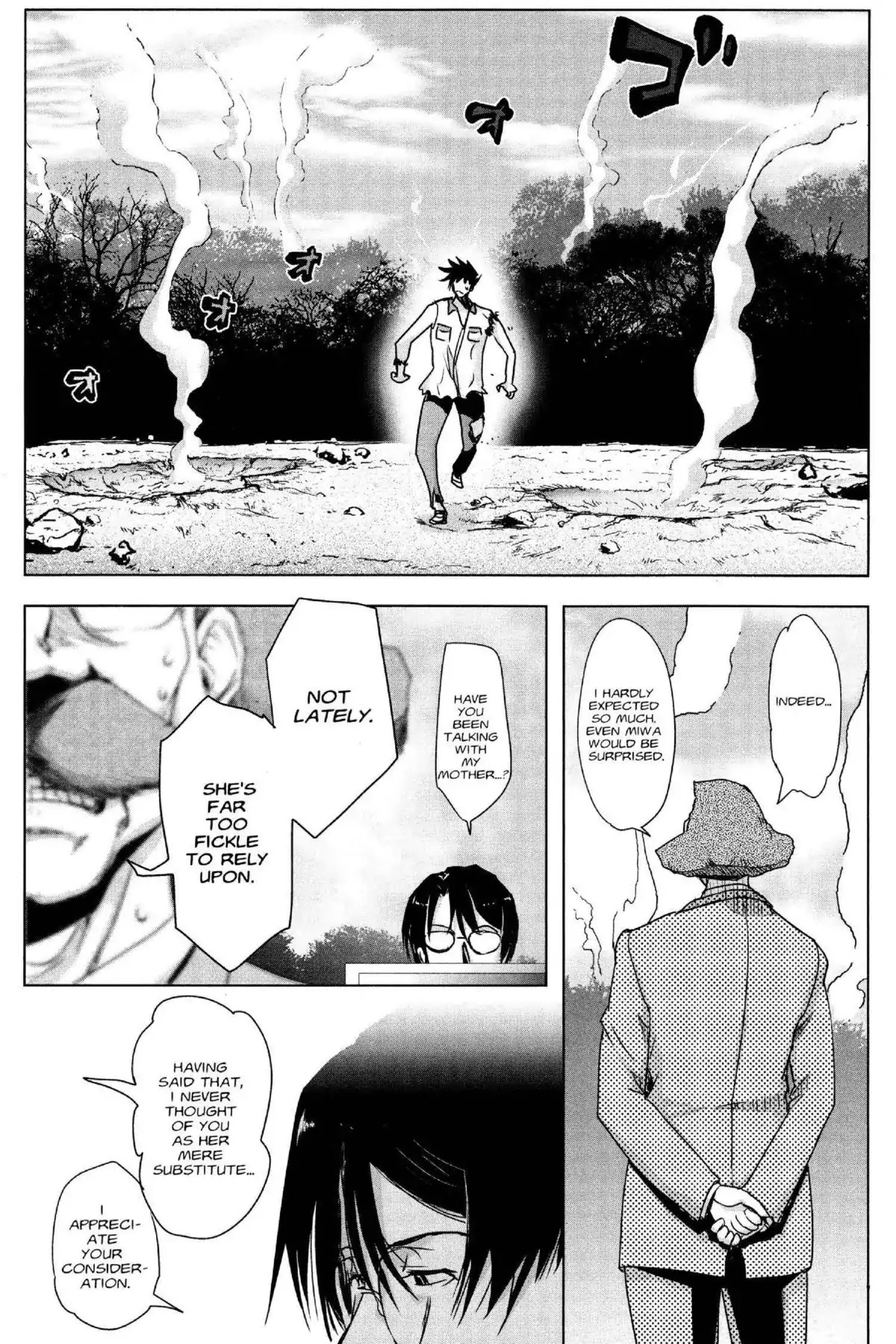 Excel Saga Chapter 24.6 page 1 - Vol.24 Mission 6: Shadows of Blue and Scarlet