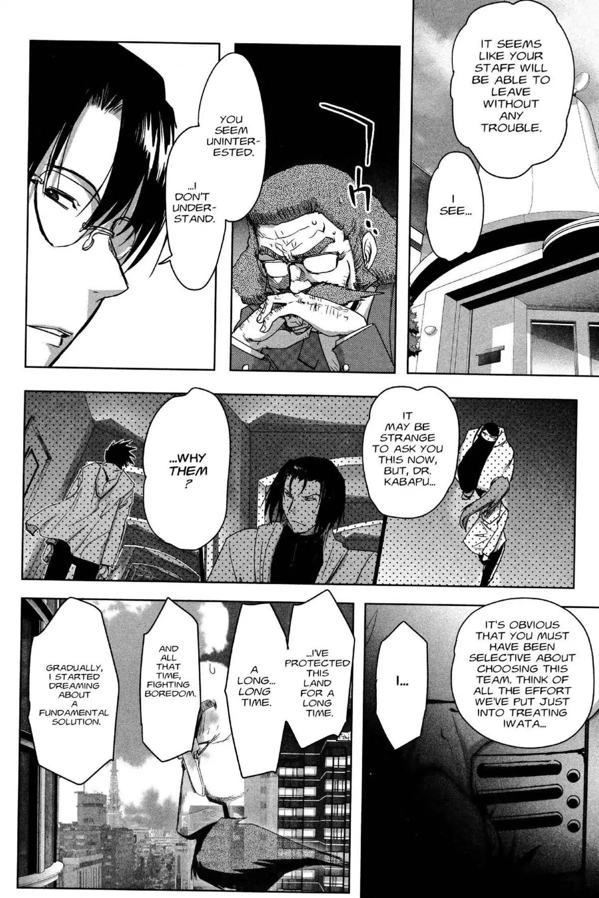 Excel Saga Chapter 26.4 page 14 - Vol.26 Mission 4: Announcement: Plans to Conquer the City Have Been Cancelled