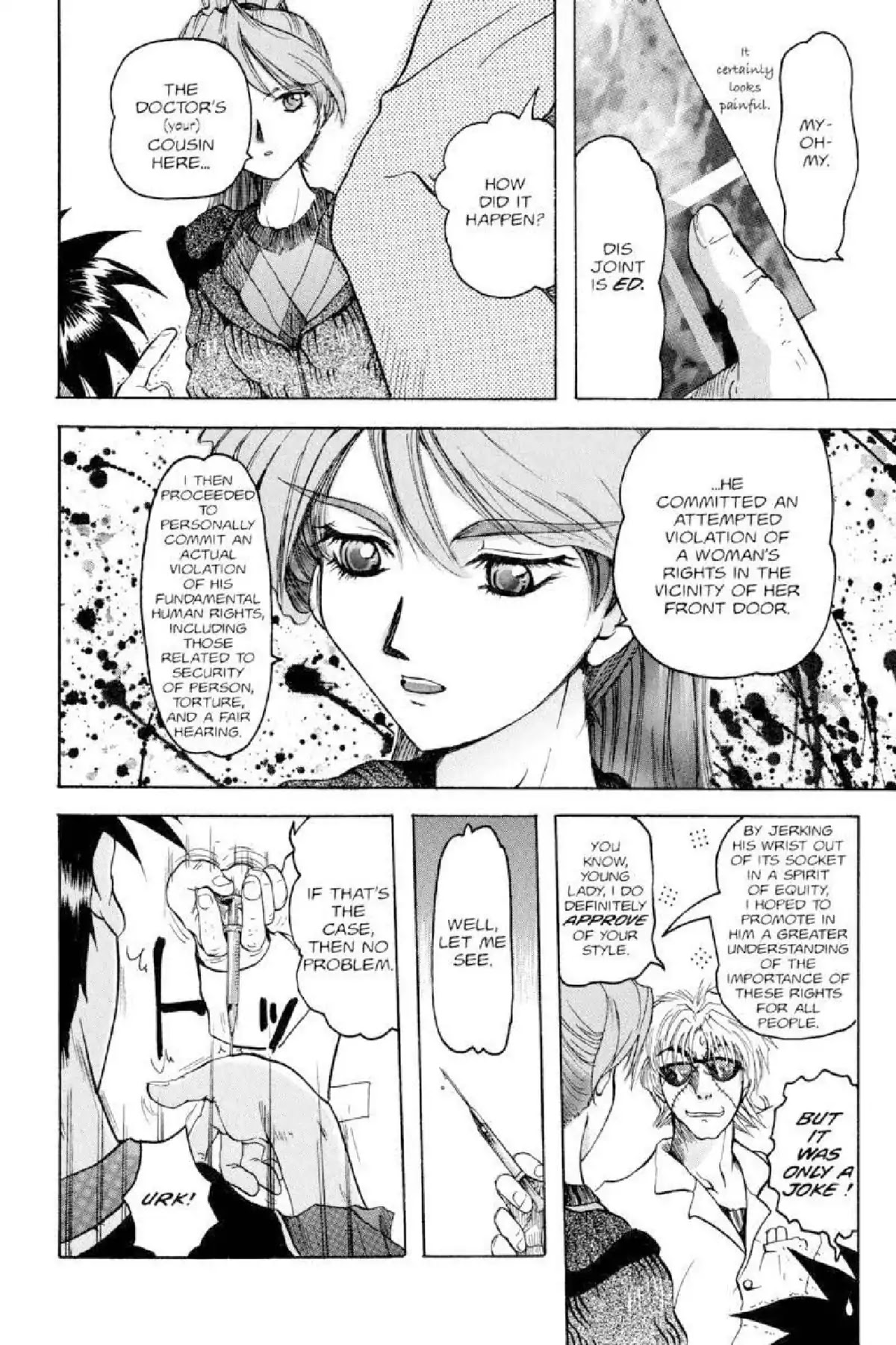 Excel Saga Chapter 3.3 page 17 - Vol.3 Mission 3: The Shape of White Color
