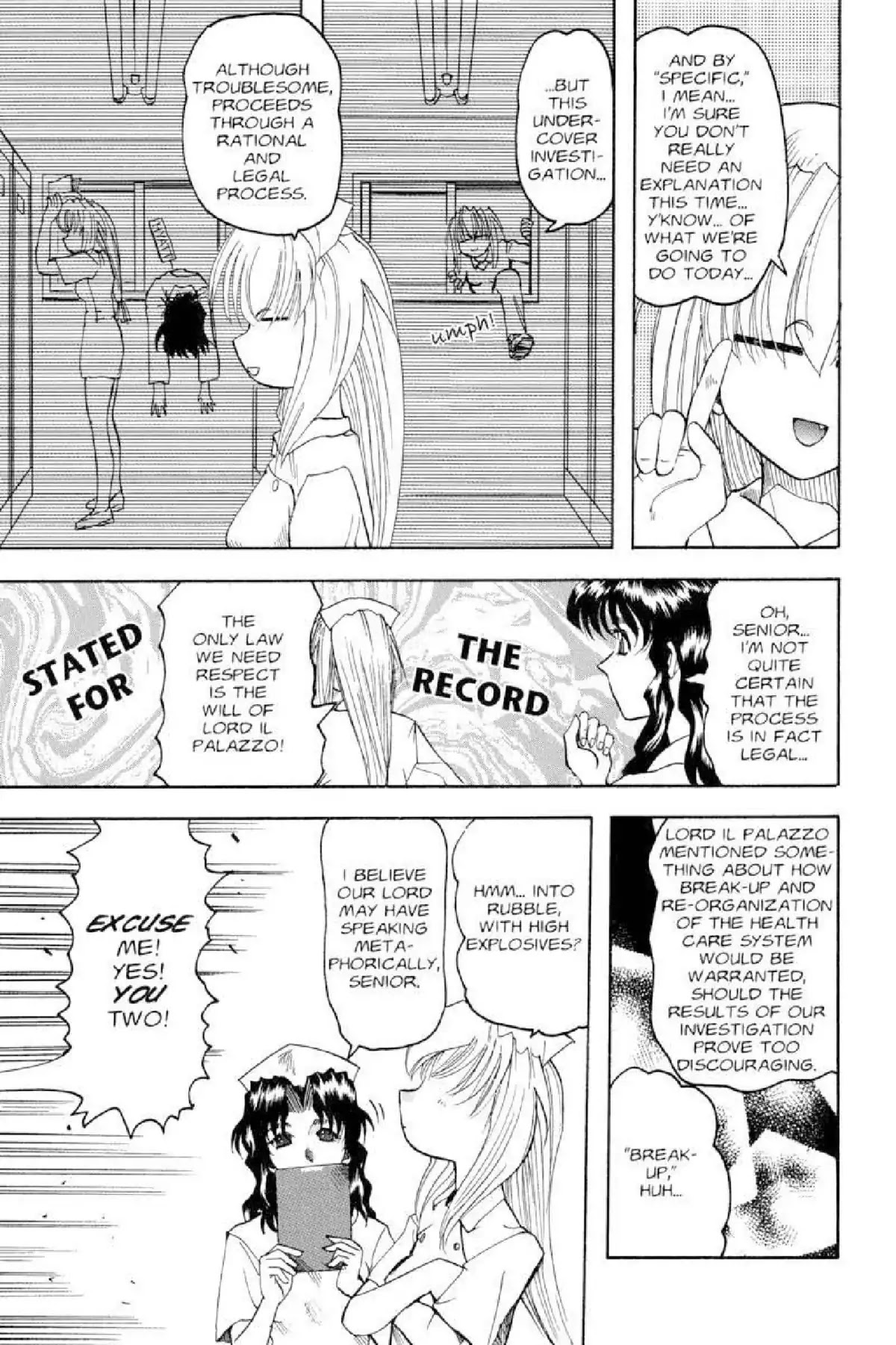 Excel Saga Chapter 3.3 page 6 - Vol.3 Mission 3: The Shape of White Color