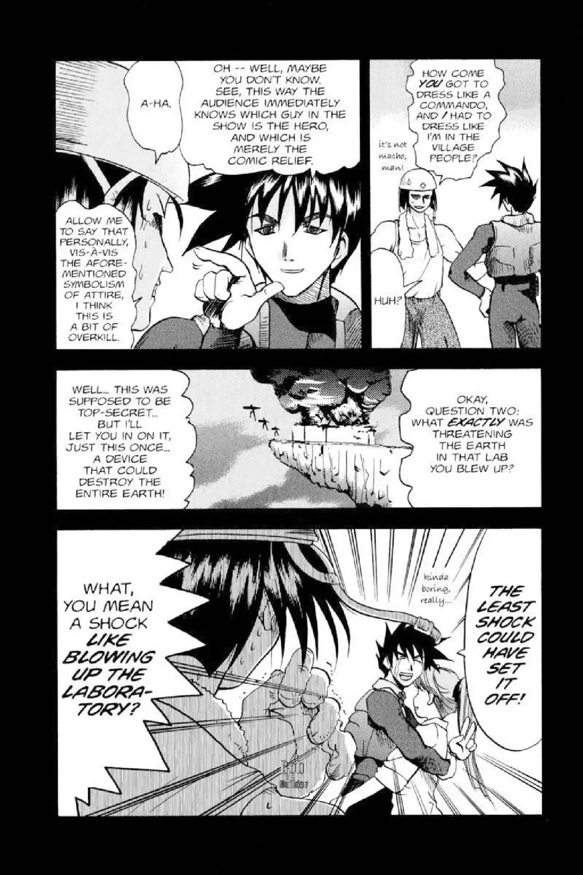 Excel Saga Chapter 3.4 page 16 - Vol.3 Mission 4: The Looking Glass of Delicate Bubbles