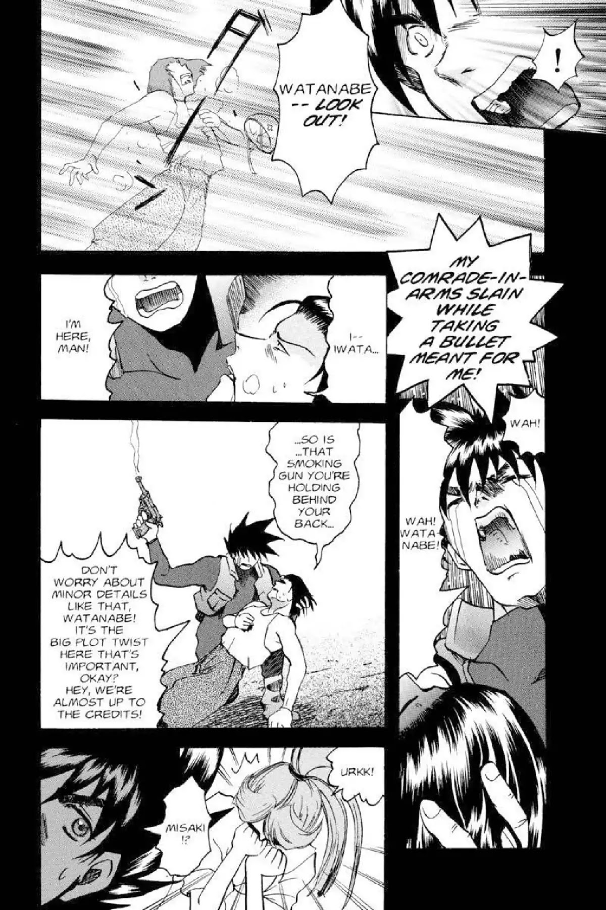 Excel Saga Chapter 3.4 page 17 - Vol.3 Mission 4: The Looking Glass of Delicate Bubbles