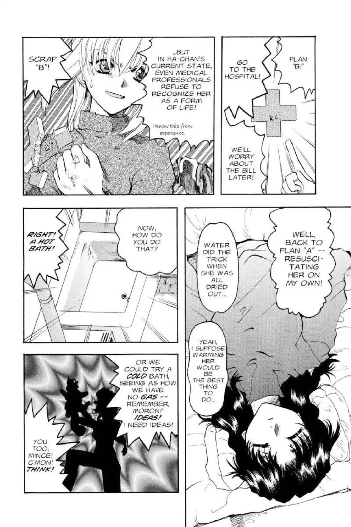 Excel Saga Chapter 3.5 page 5 - Vol.3 Mission 5: That Which Scatters About in the White Skies