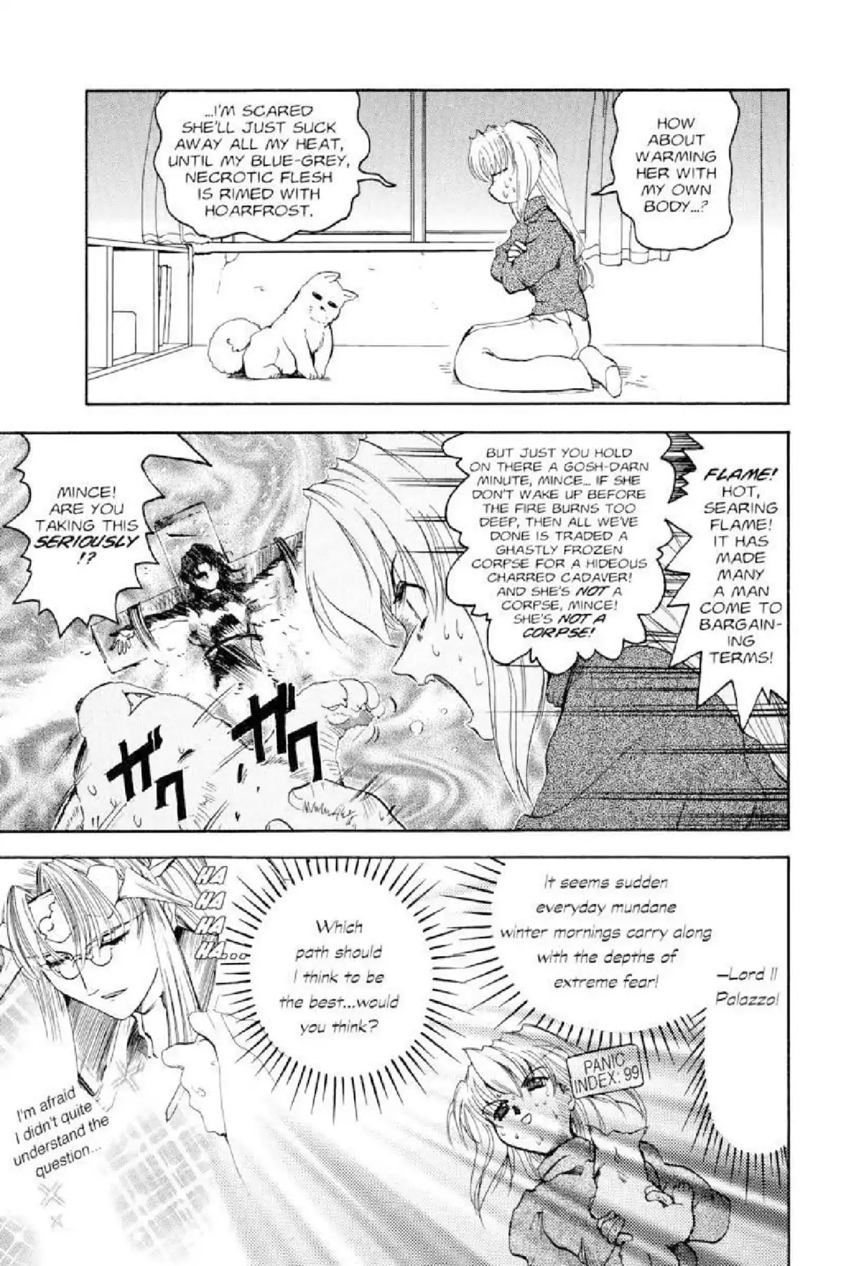 Excel Saga Chapter 3.5 page 6 - Vol.3 Mission 5: That Which Scatters About in the White Skies