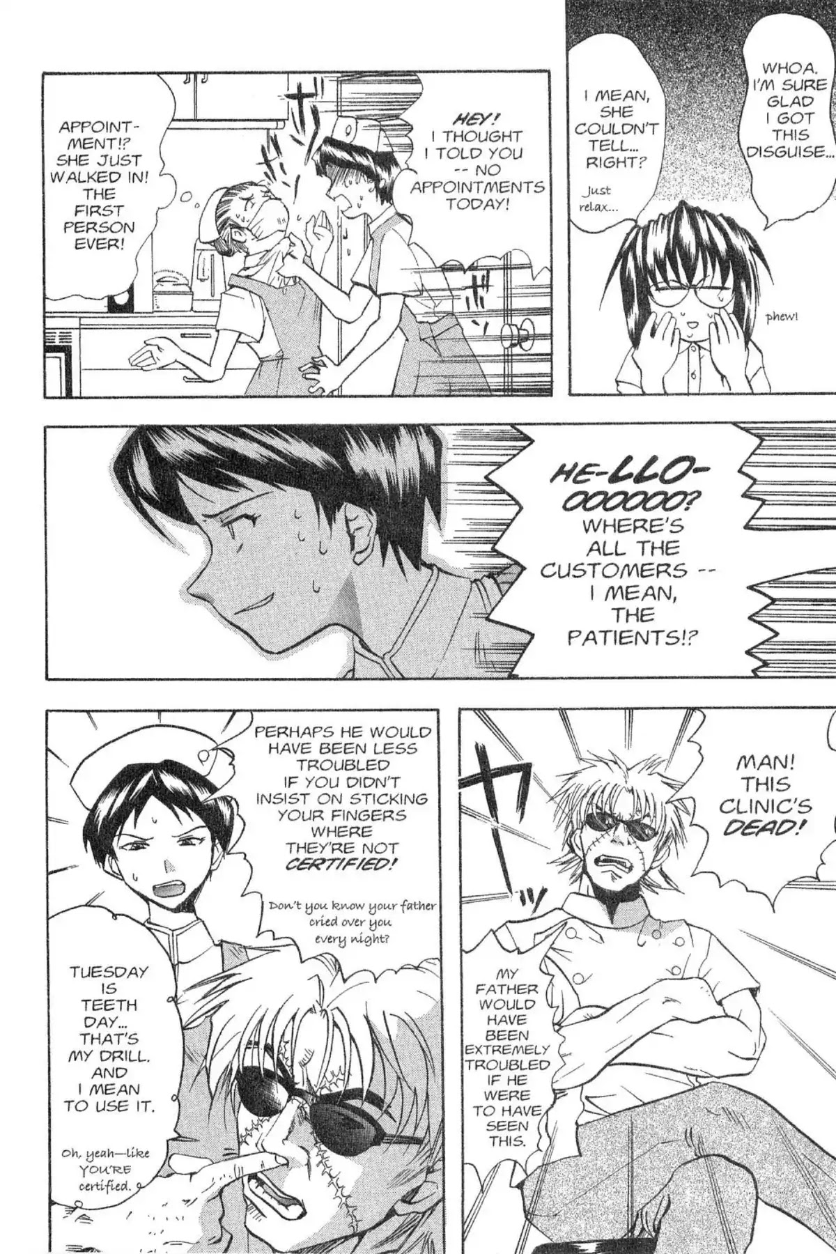 Excel Saga Chapter 4.3 page 8 - Vol.4 Mission 3: "The Smearing Bug's..."