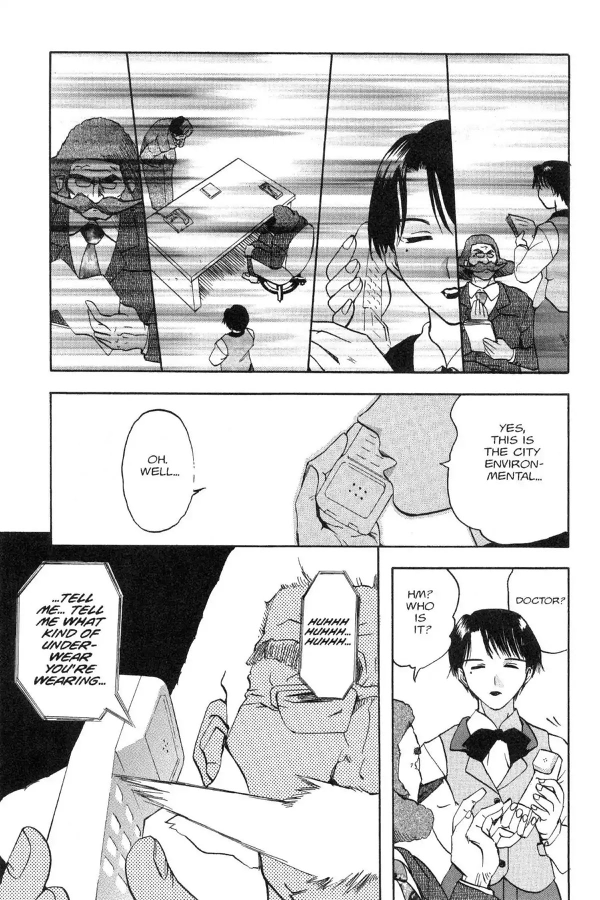 Excel Saga Chapter 4.4 page 11 - Vol.4 Mission 4: 23 Hours, 56 Minutes, and 4 Seconds in the Life of Dr. Kabapu