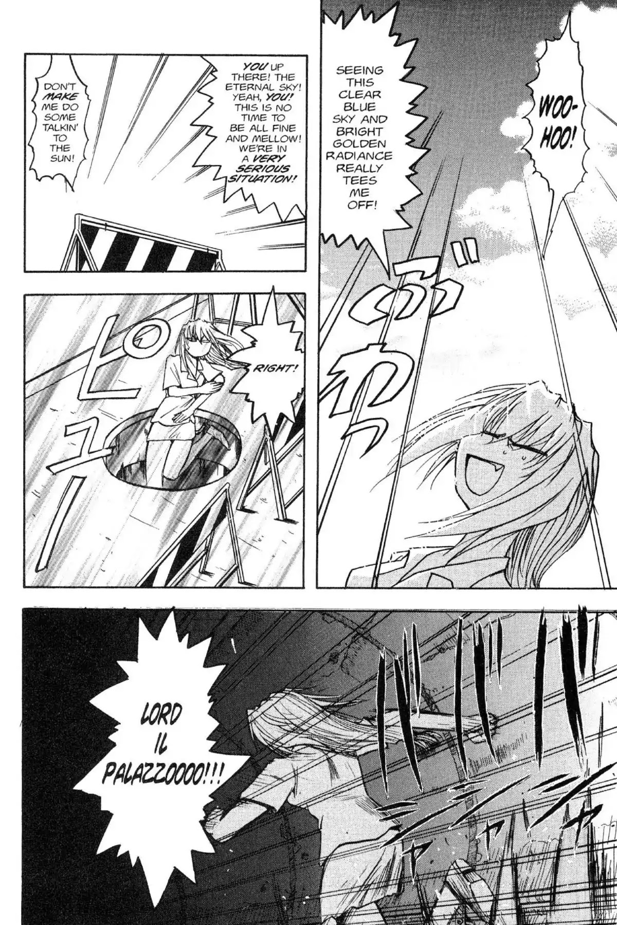 Excel Saga Chapter 6.1 page 10 - Vol.6 Mission 1: Mirrors and Eyes