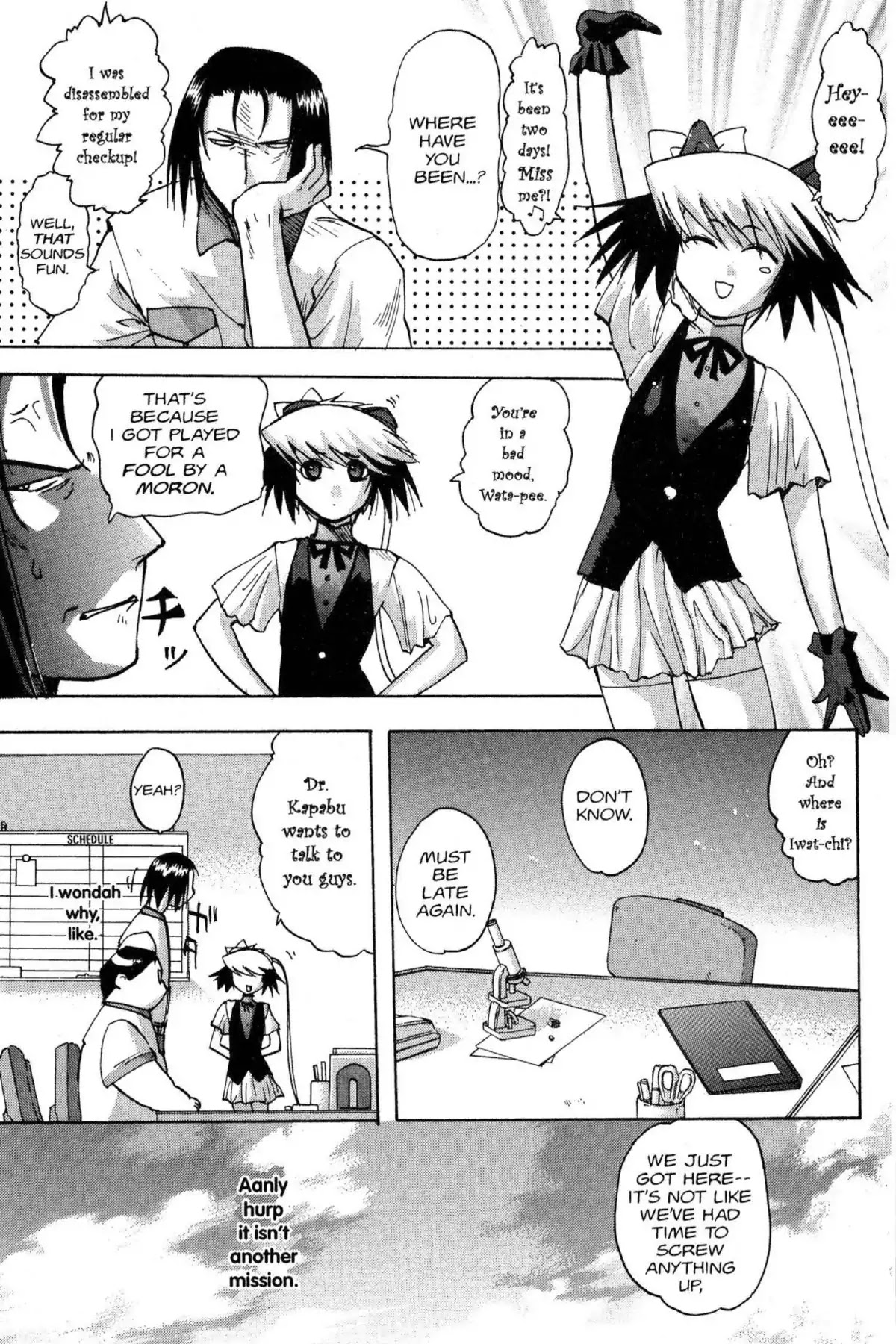 Excel Saga Chapter 8.5 page 1 - Vol.8 Mission 5: Screw and Gear
