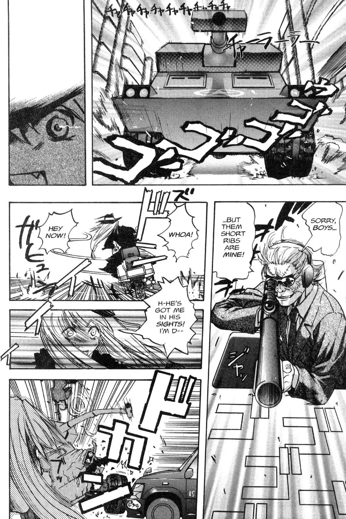 Excel Saga Chapter 9.8-6 page 24 - Vol.9 Outer Mission: The Wild West Detective Saw in the Midst of Smoke on the Water Various Cases of Midnight Murder in the Secret Trick Room While Dangerously Dancing at the Stray Sun Series Story