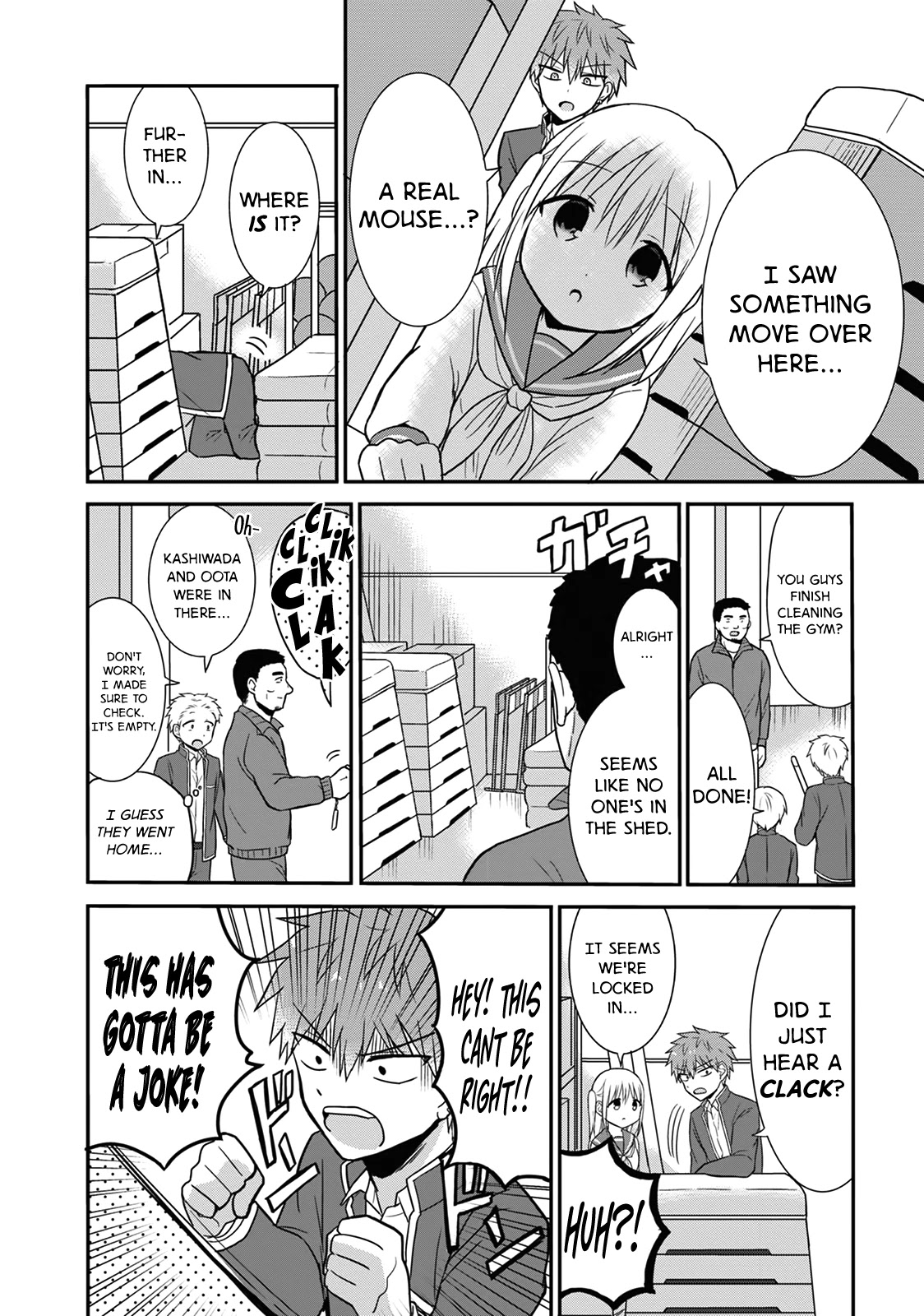 Expressionless Face Girl and Emotional Face Boy Chapter 11 page 3 - Chapter 11: Kashiwada-san, Oota-kun and the Sports Shed