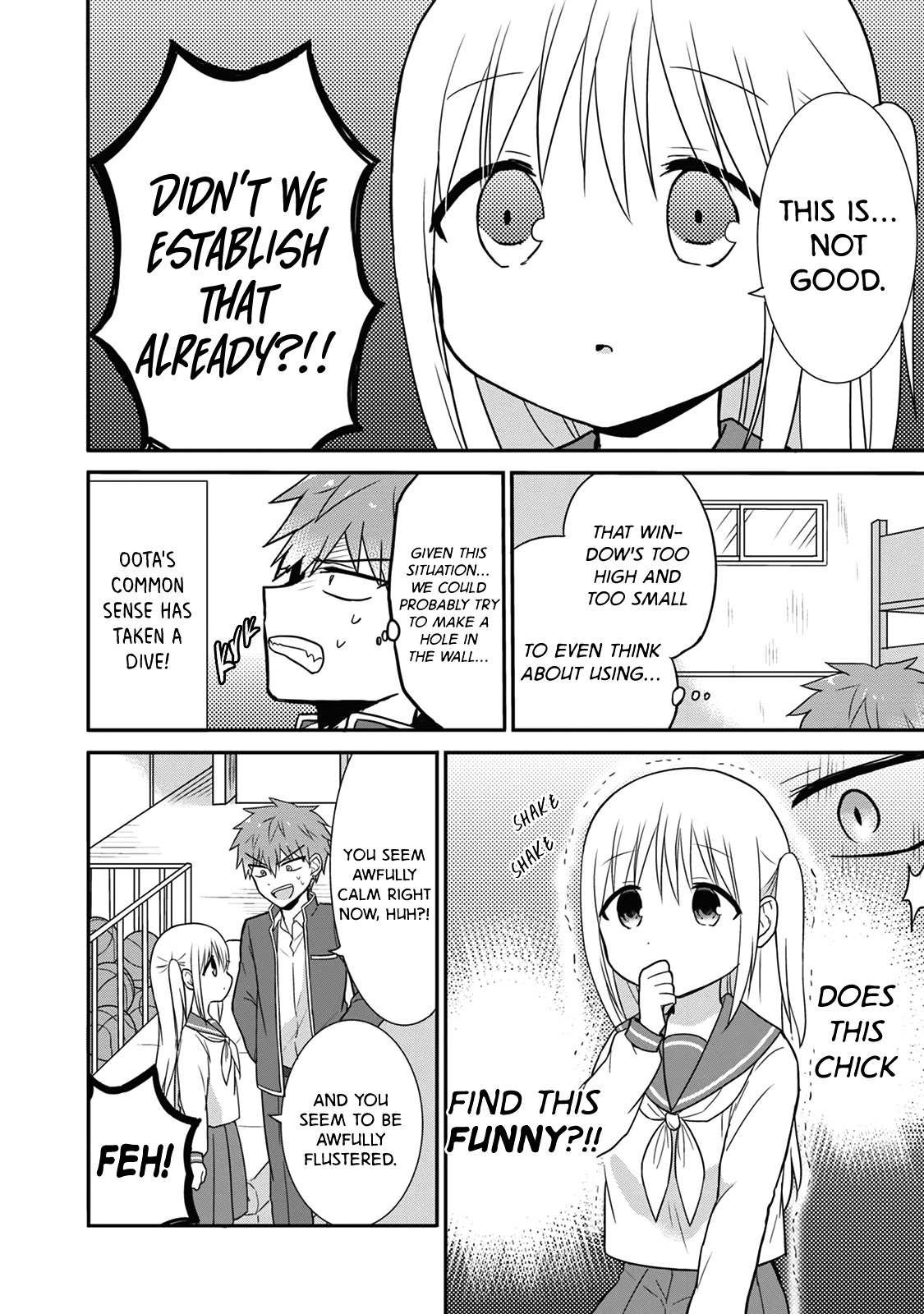 Expressionless Face Girl and Emotional Face Boy Chapter 11 page 5 - Chapter 11: Kashiwada-san, Oota-kun and the Sports Shed
