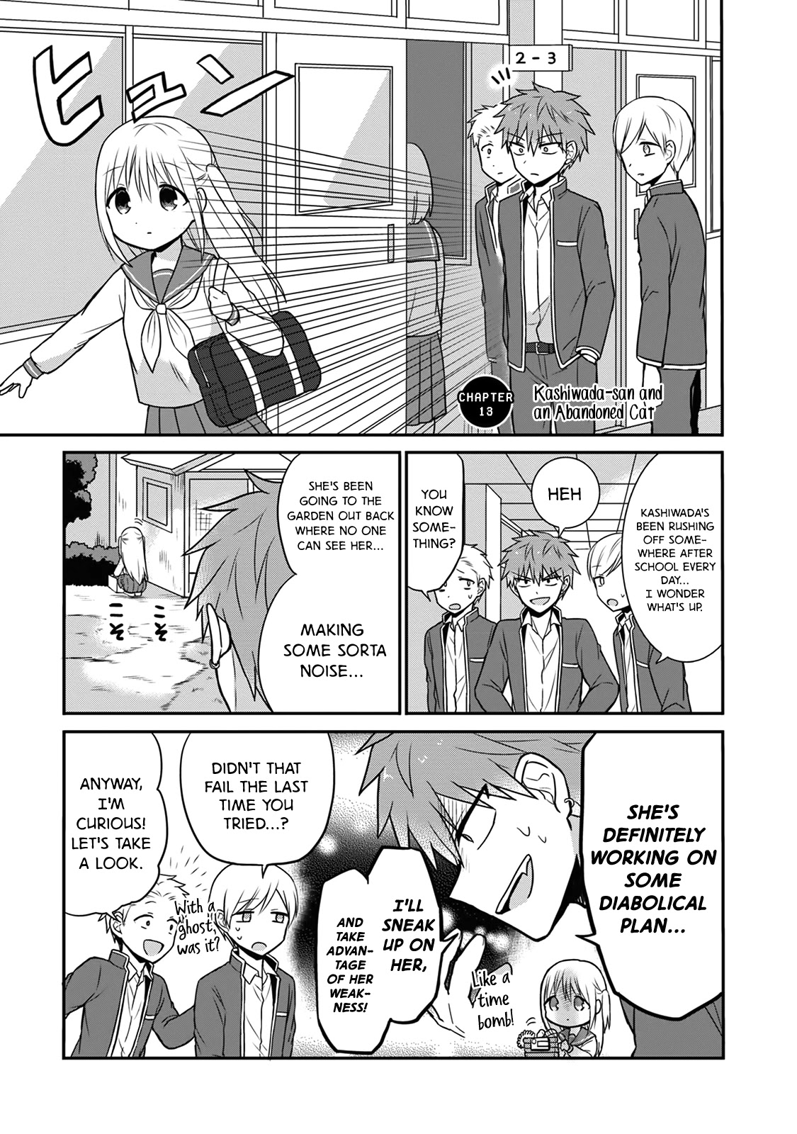 Expressionless Face Girl and Emotional Face Boy Chapter 13 page 1 - Chapter 13: Kashiwada-san and an Abandoned Cat