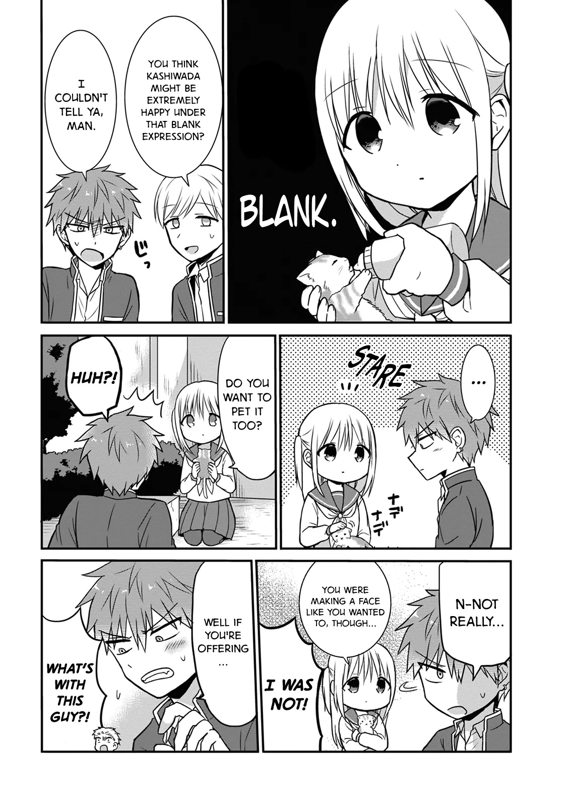 Expressionless Face Girl and Emotional Face Boy Chapter 13 page 3 - Chapter 13: Kashiwada-san and an Abandoned Cat