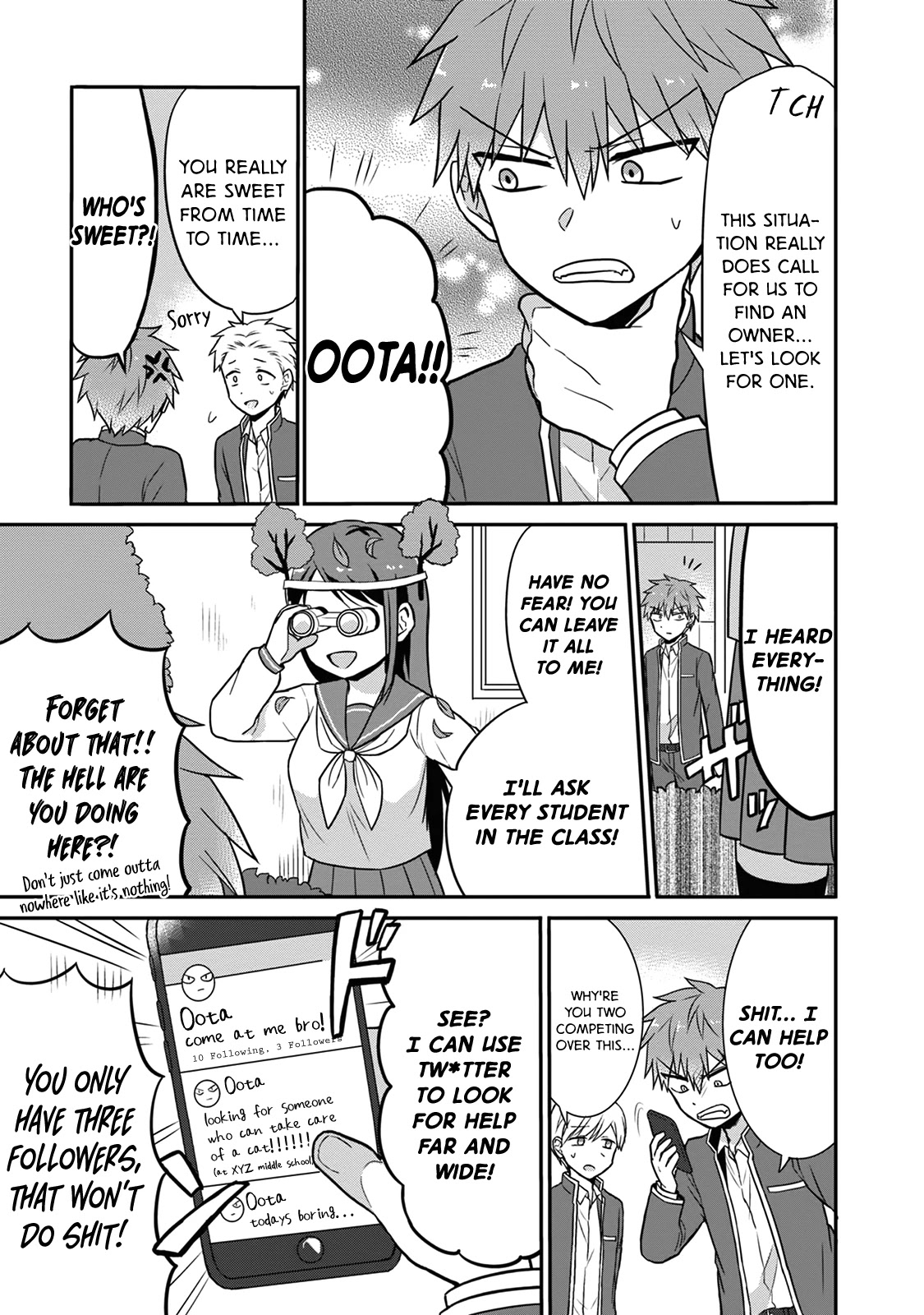 Expressionless Face Girl and Emotional Face Boy Chapter 13 page 5 - Chapter 13: Kashiwada-san and an Abandoned Cat