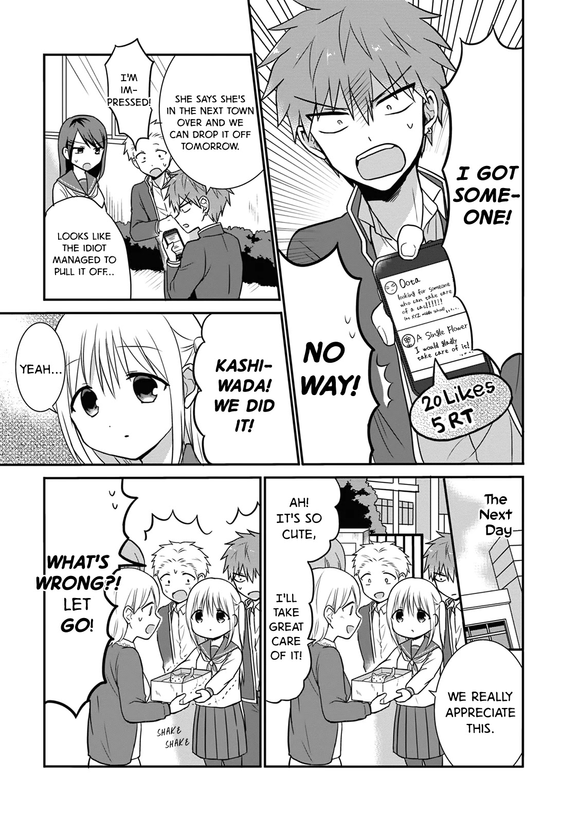 Expressionless Face Girl and Emotional Face Boy Chapter 13 page 7 - Chapter 13: Kashiwada-san and an Abandoned Cat