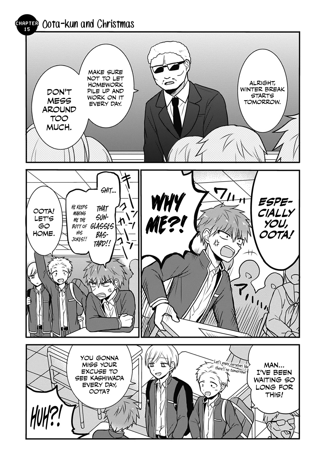 Expressionless Face Girl and Emotional Face Boy Chapter 15 page 1 - Chapter 15: Oota-kun and Christmas