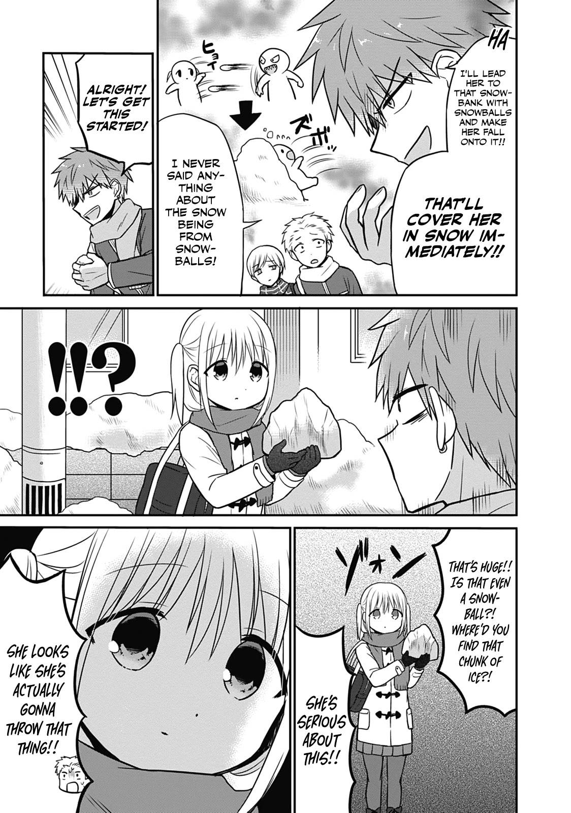 Expressionless Face Girl and Emotional Face Boy Chapter 17 page 5 - Chapter 17: Oota-kun and Kashiwada-san's Snowball Fight