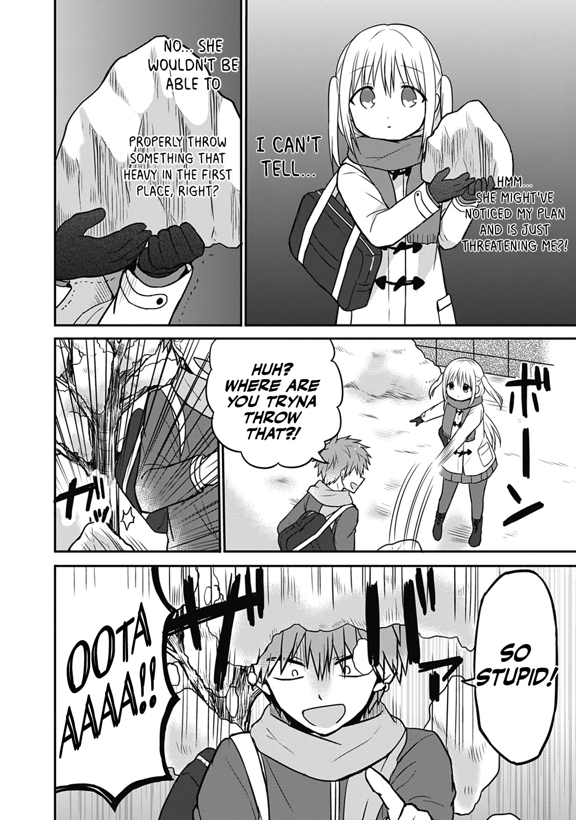 Expressionless Face Girl and Emotional Face Boy Chapter 17 page 6 - Chapter 17: Oota-kun and Kashiwada-san's Snowball Fight