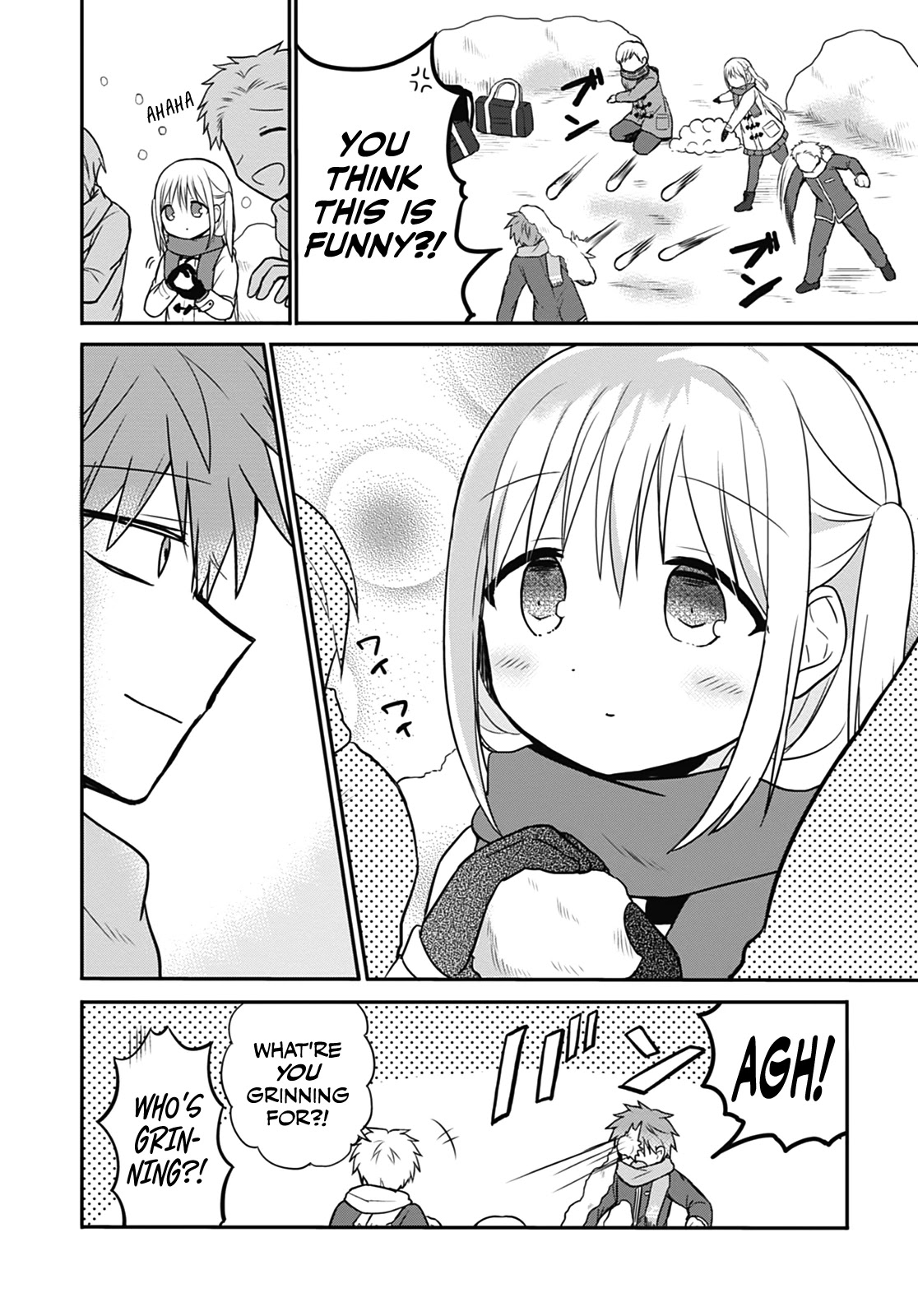Expressionless Face Girl and Emotional Face Boy Chapter 17 page 8 - Chapter 17: Oota-kun and Kashiwada-san's Snowball Fight