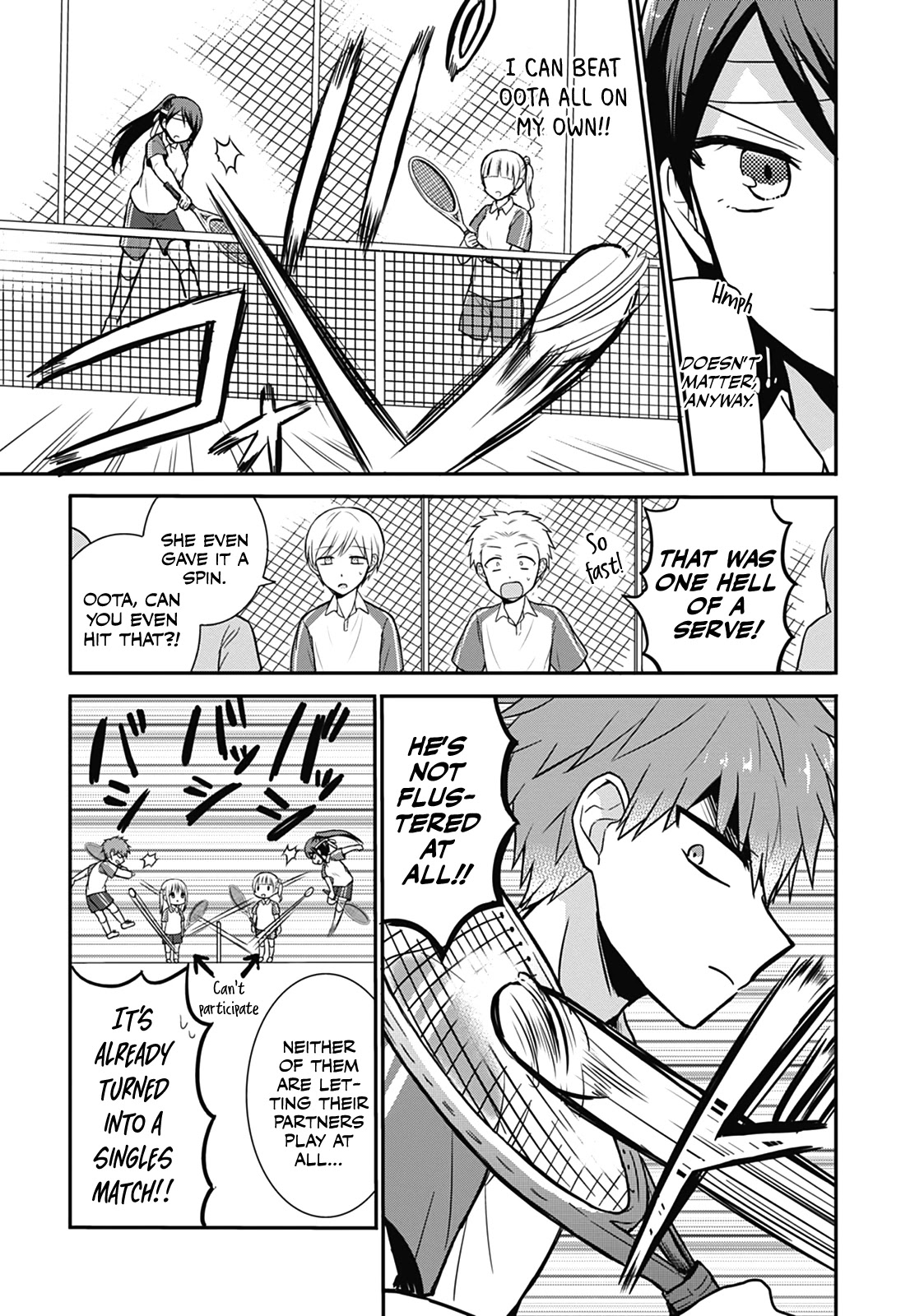 Expressionless Face Girl and Emotional Face Boy Chapter 24 page 5 - Chapter 24: Kashiwada-san and Oota-kun Play Tennis
