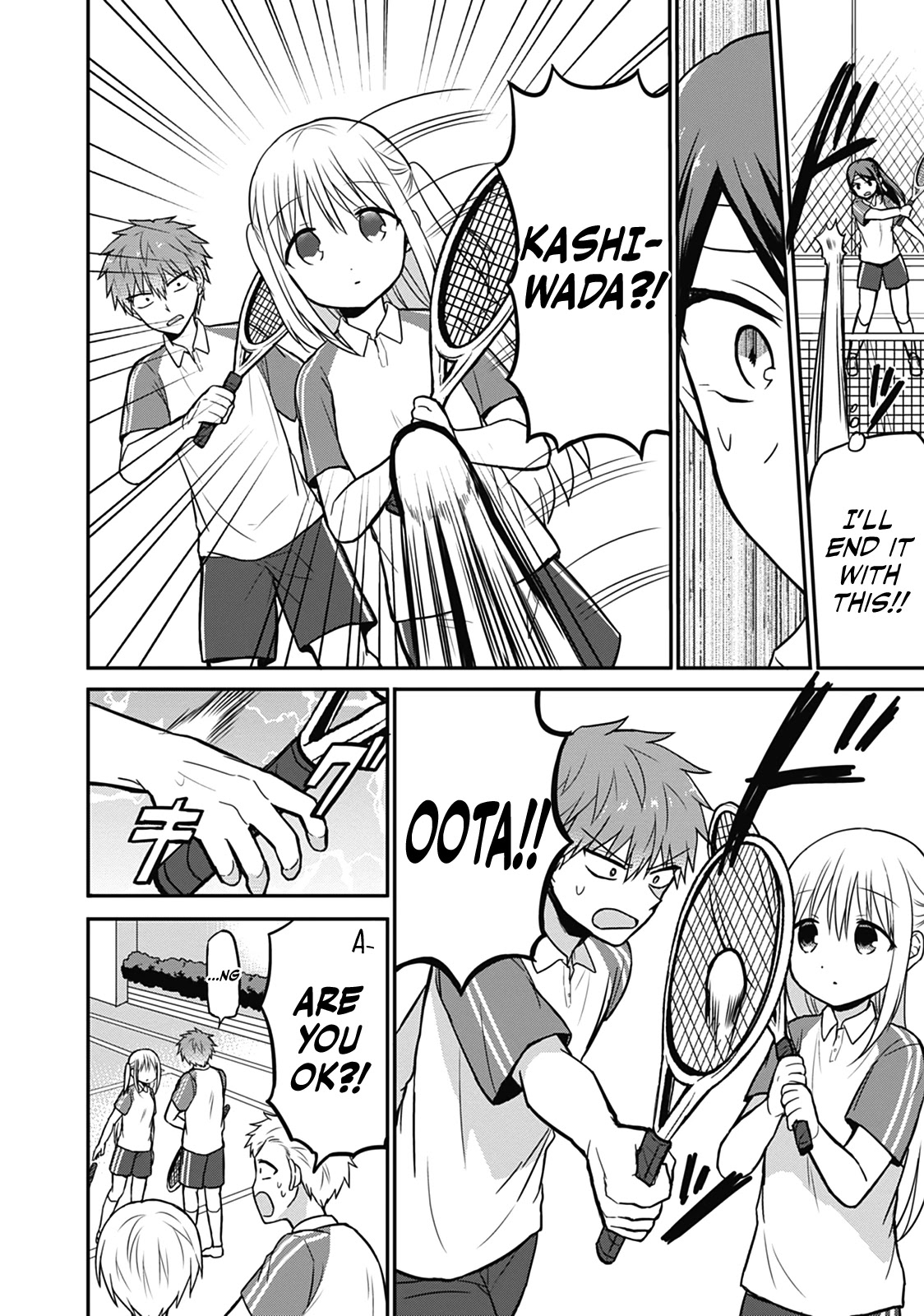 Expressionless Face Girl and Emotional Face Boy Chapter 24 page 6 - Chapter 24: Kashiwada-san and Oota-kun Play Tennis