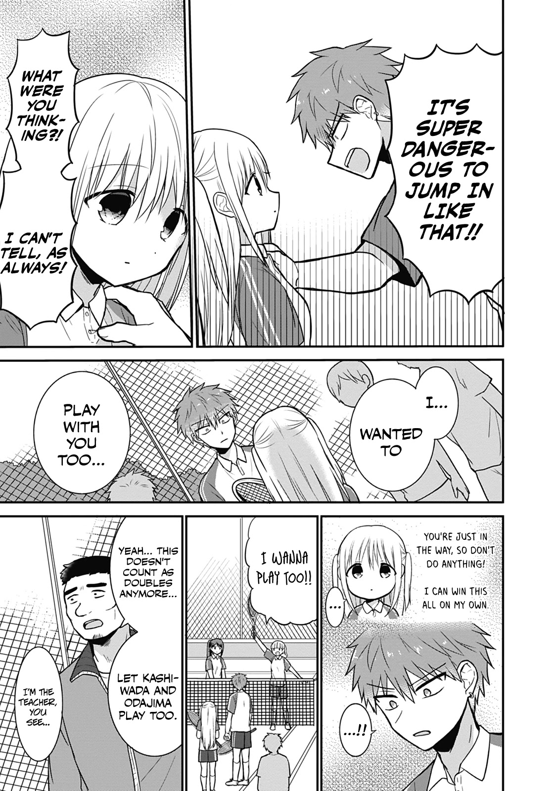 Expressionless Face Girl and Emotional Face Boy Chapter 24 page 7 - Chapter 24: Kashiwada-san and Oota-kun Play Tennis