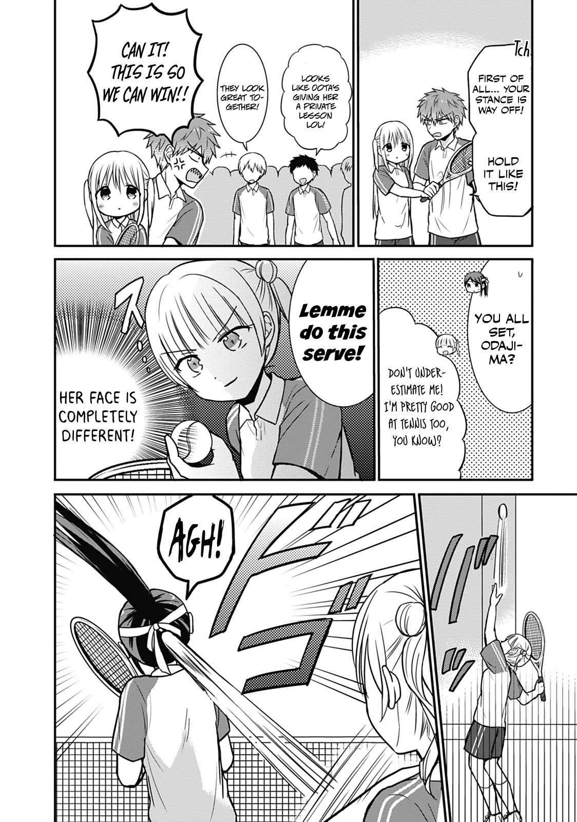 Expressionless Face Girl and Emotional Face Boy Chapter 24 page 8 - Chapter 24: Kashiwada-san and Oota-kun Play Tennis
