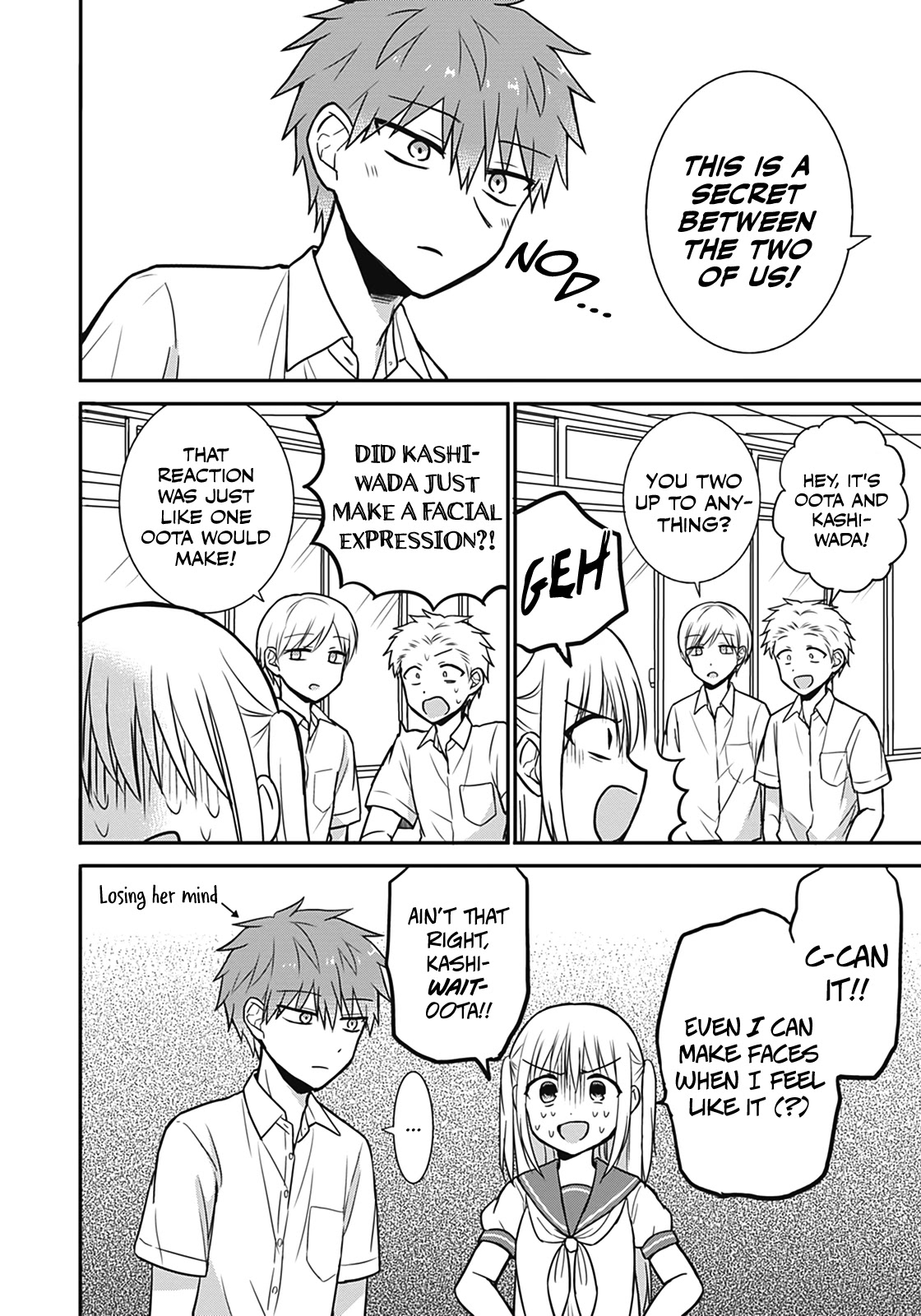 Expressionless Face Girl and Emotional Face Boy Chapter 25.5 page 4 - Chapter 25.5: Kashiwada-san and Oota-kun Swap Bodies